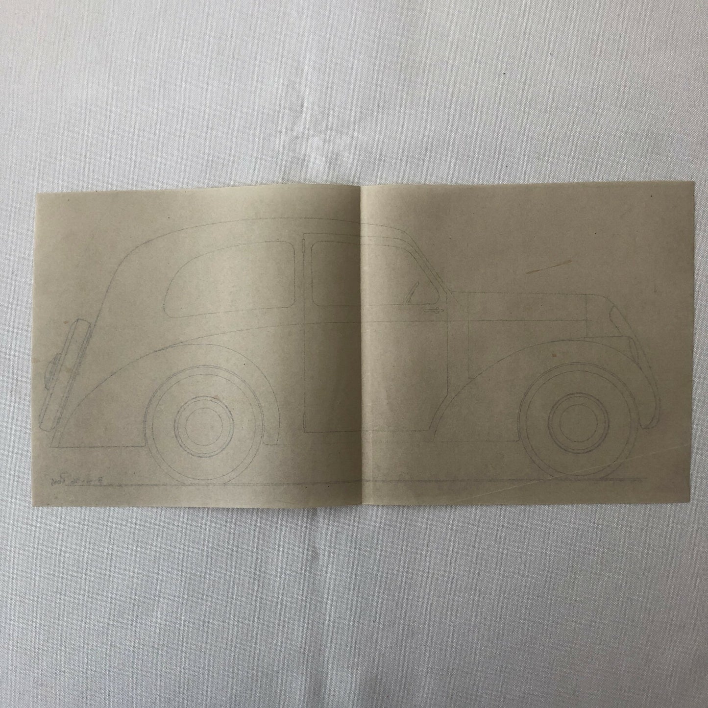 1936 Coachbuilder Car Design Blueprint Rendering Blue Print Coupe Body Style