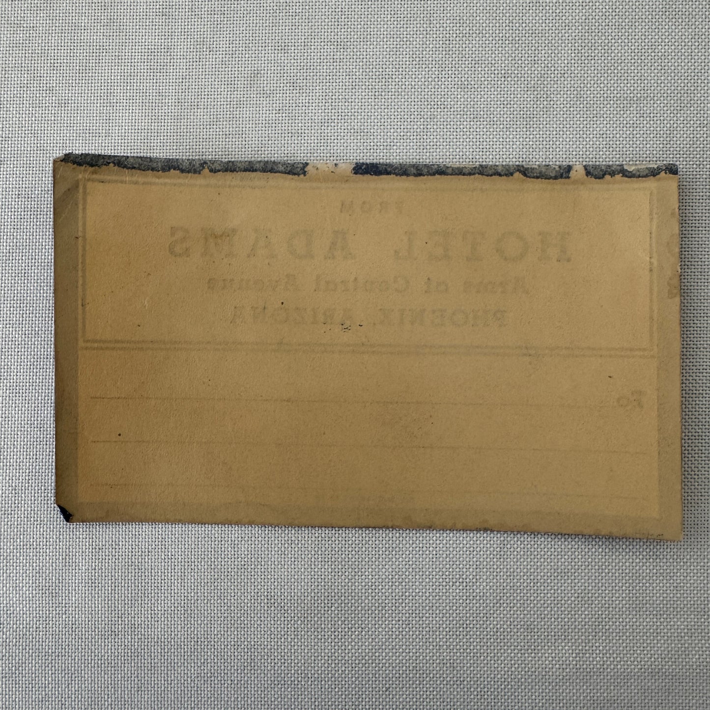 Vintage Hotel Travel Luggage Label Hotel Adams Phoenix Arizona AZ
