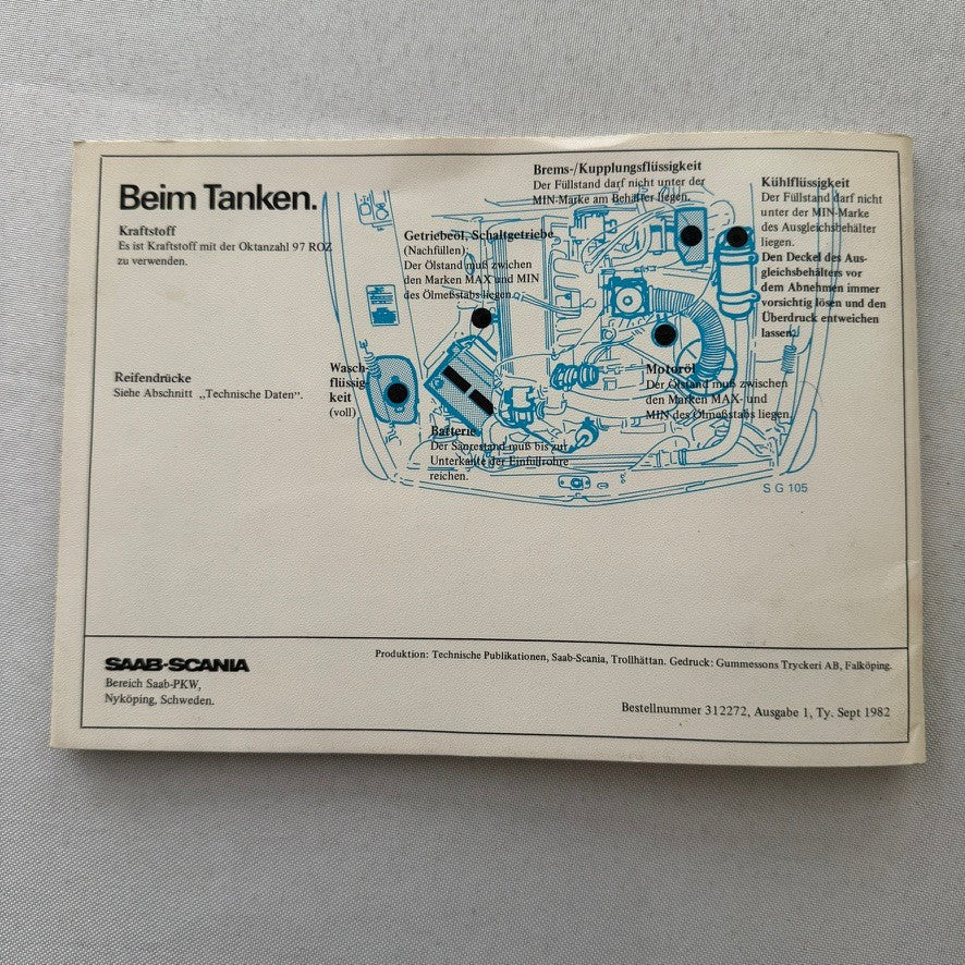 1983 Saab 99 Owners Manual Instruction Book Guide GERMAN