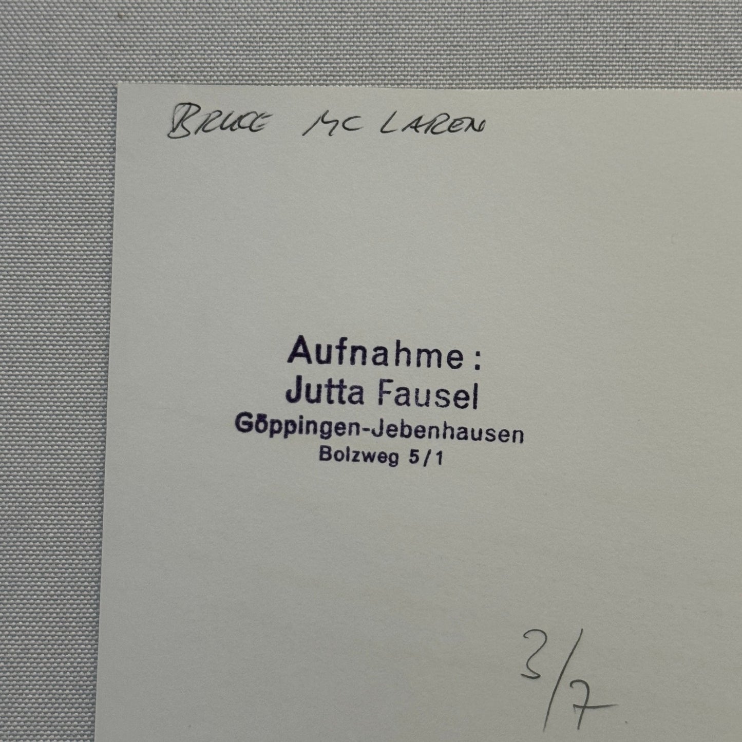 Vintage Racing Photo Bruce McLaren 1969 German Grand Prix Race Photograph