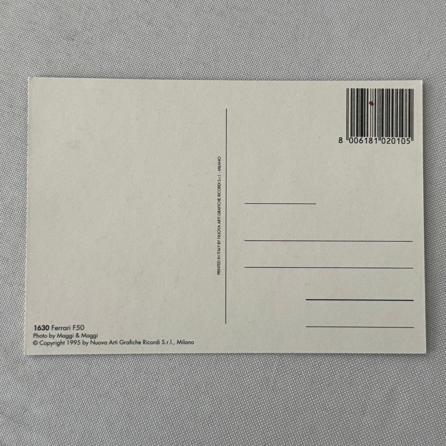 Ferrari F50 Supercar Postcard Post Card