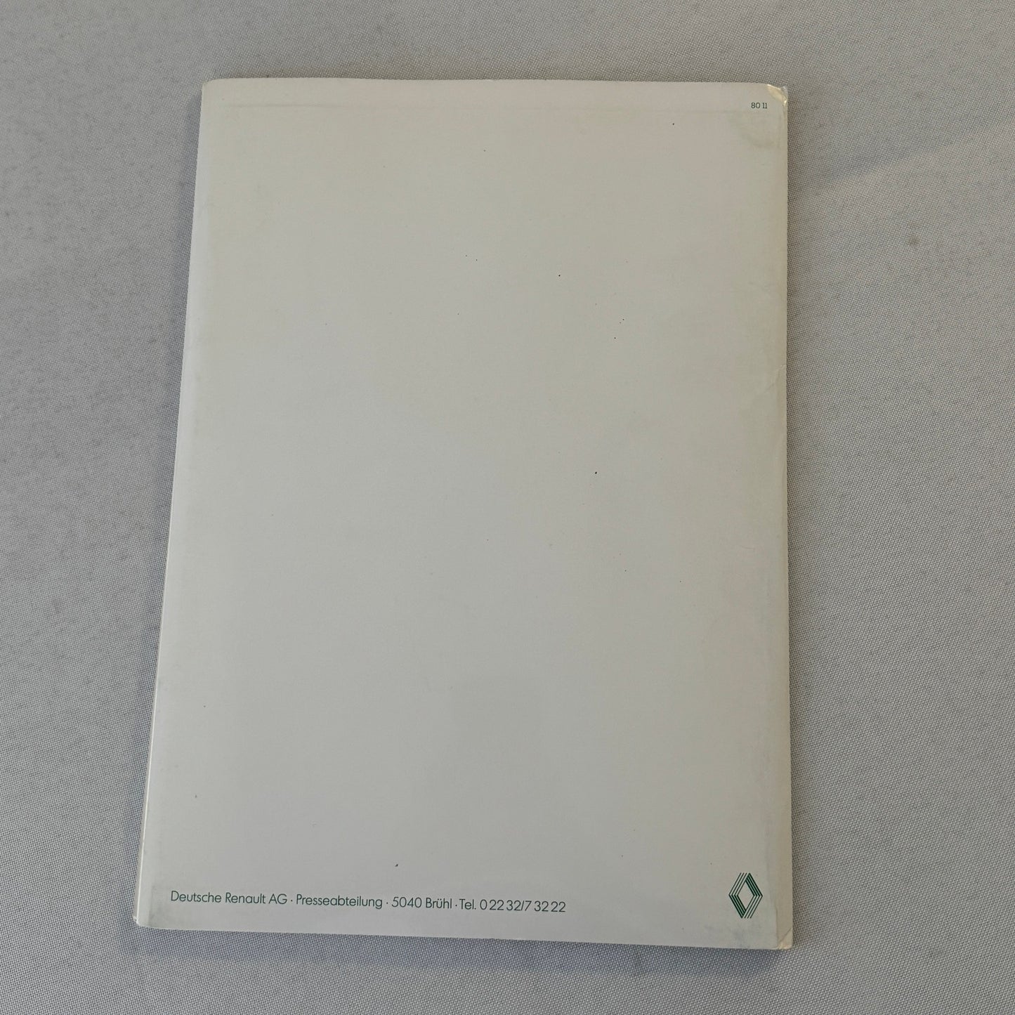 Renault 18 Diesel Car Factory Press Kit Renault 18 TD GTD GERMAN Text 1980 1981