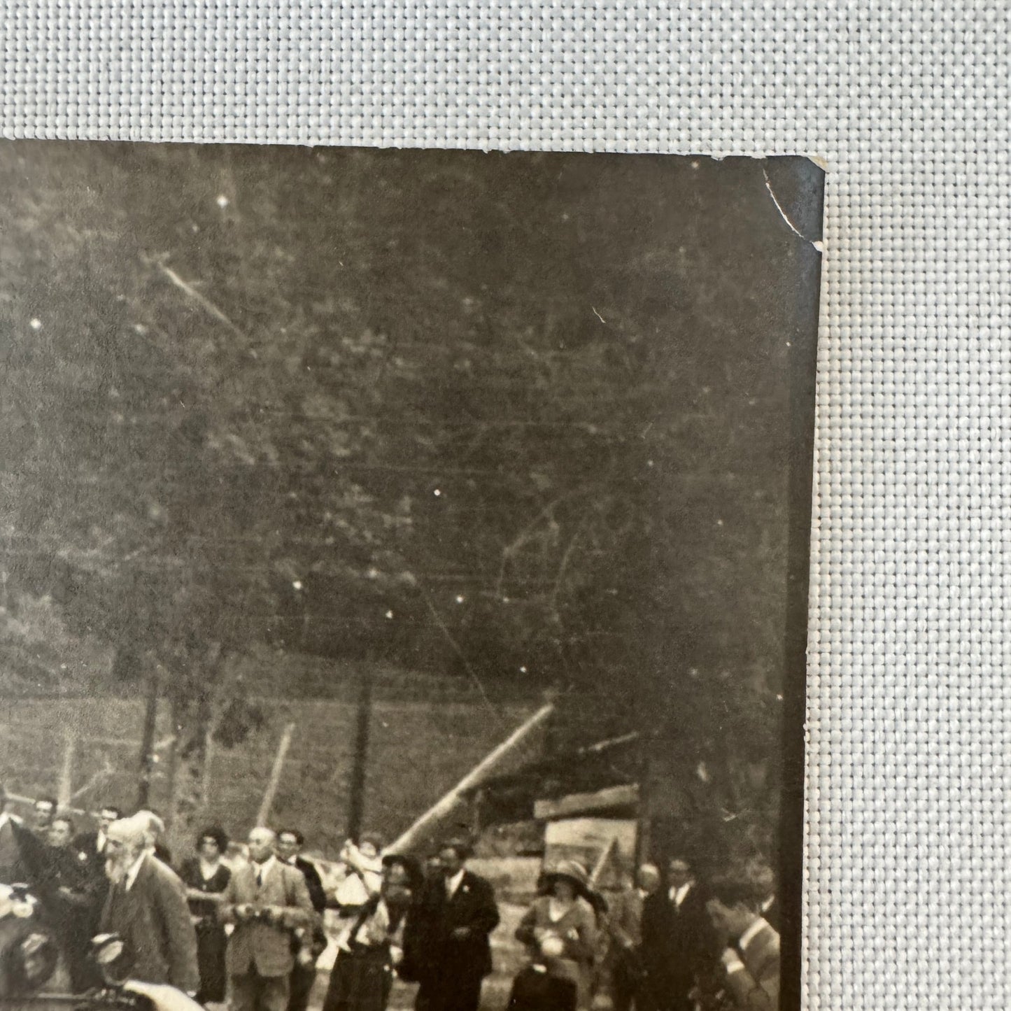 Vintage Real Photo Postcard Post Card RPPC People with Early Car Automobile