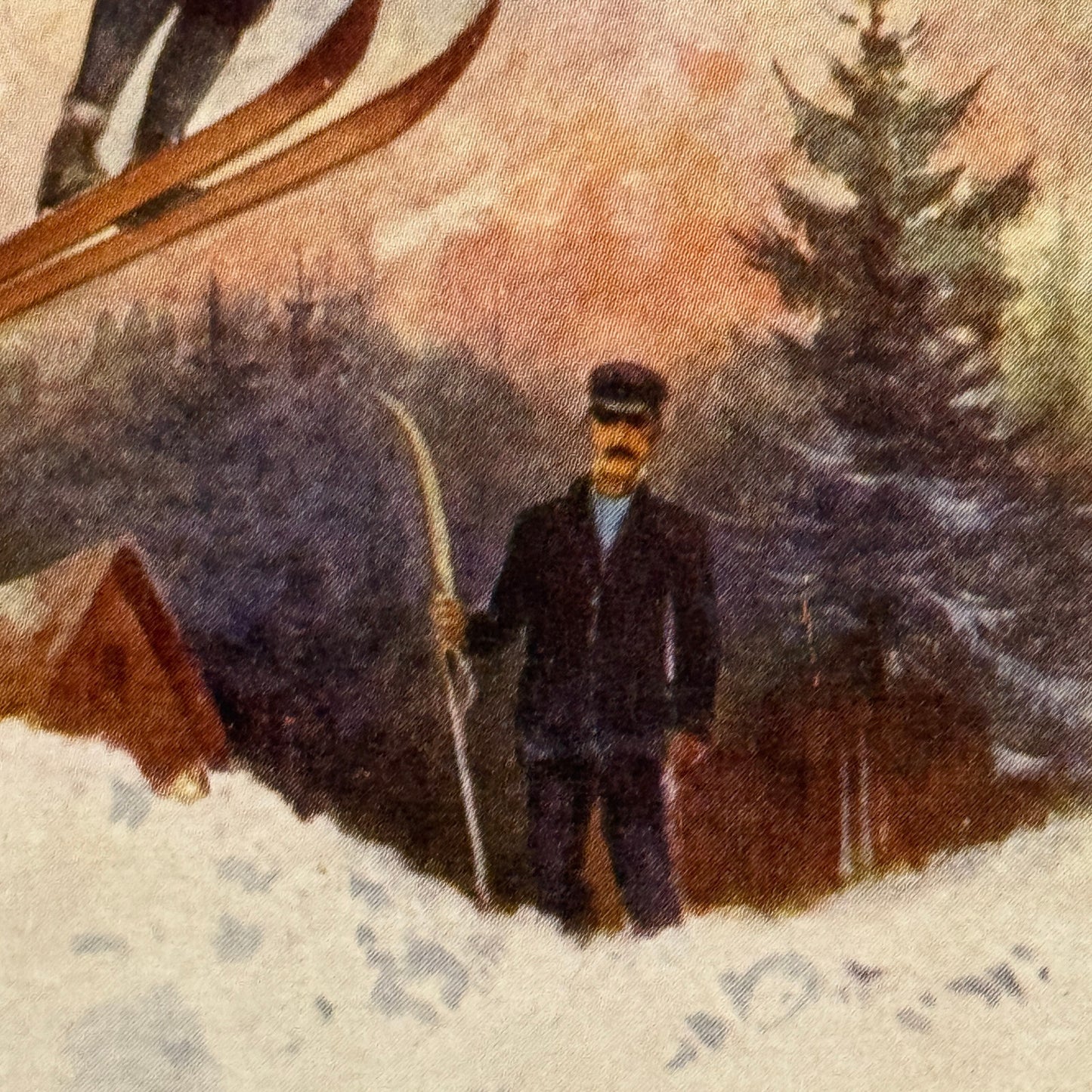 Tucks Postcard High Jump Skiing Antique Vintage Gilette