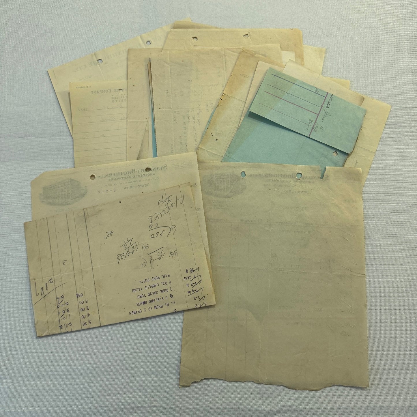 Antique Document Receipt Invoice Lot Farm Equipment Hardware Buggy Furniture 25+