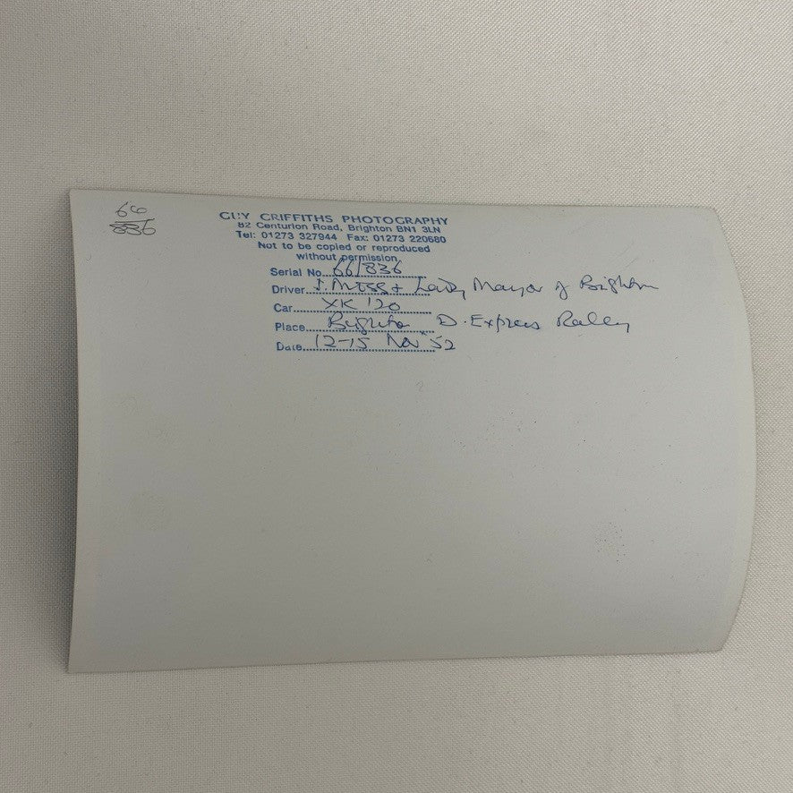 Stirling Moss Jaguar XK120 Racing Photo Photograph Modern Print Jaguar XK 120