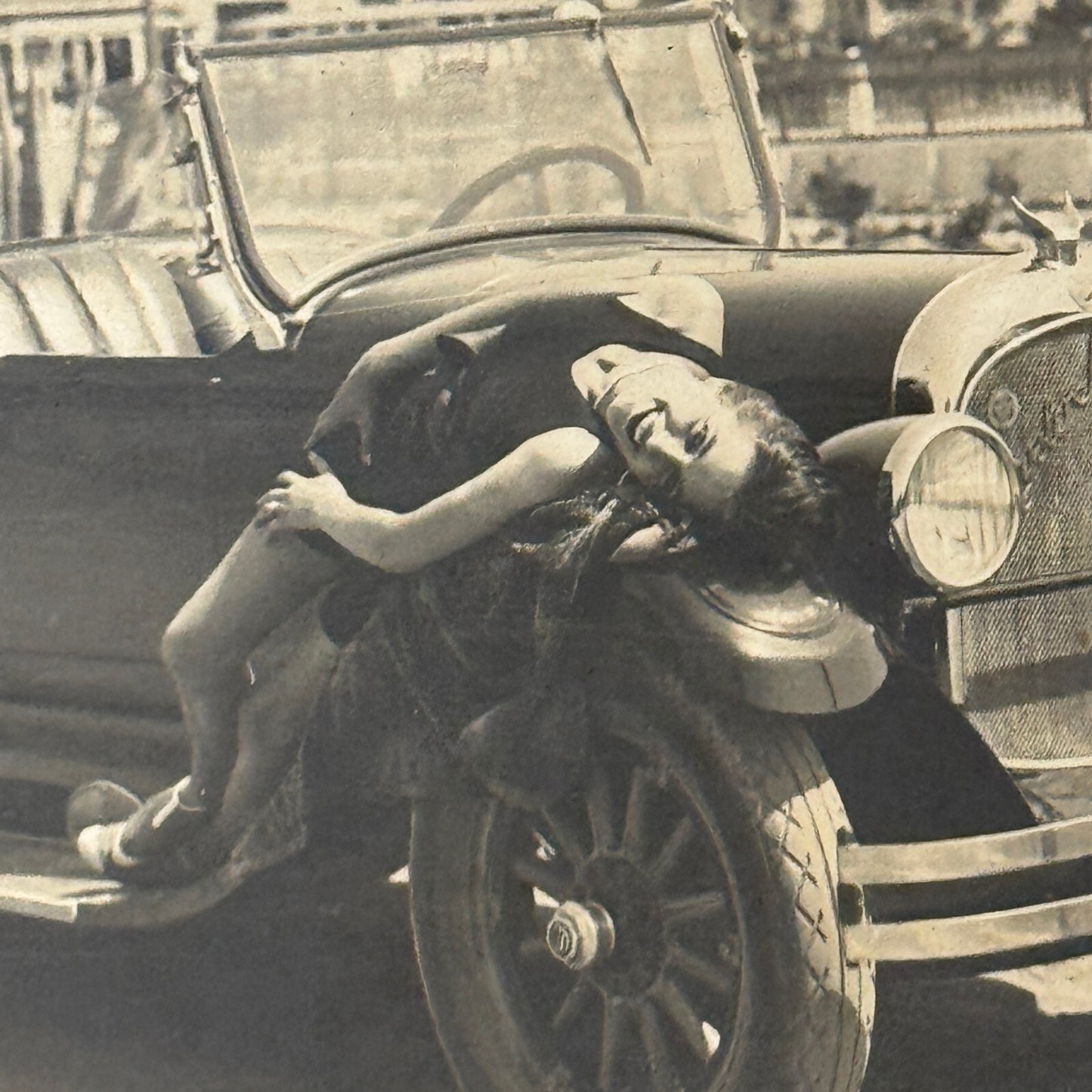 Antique Chrysler Car Automobile Photo Photograph Italian Photographer Stamp