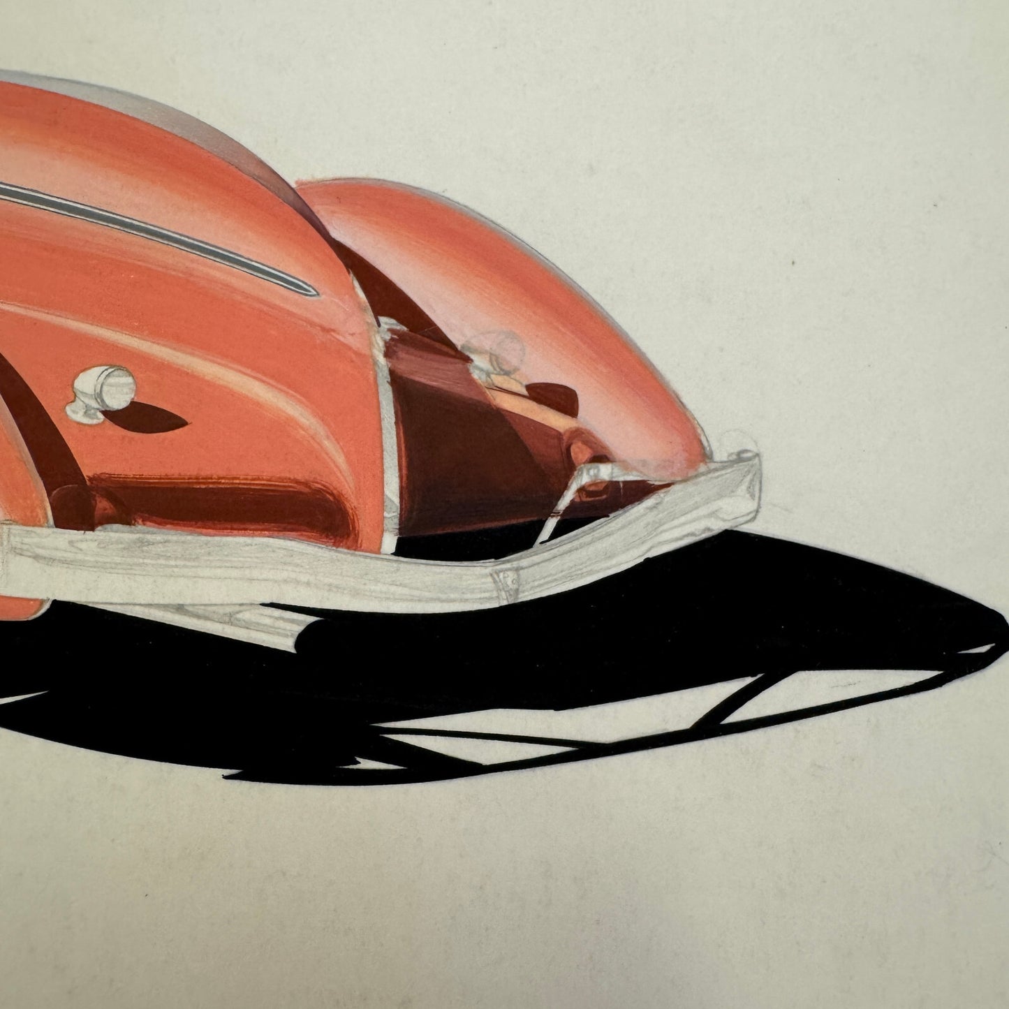 Auburn Boattail Speedster Car Automobile Illustration Art Drawing Hand Drawn