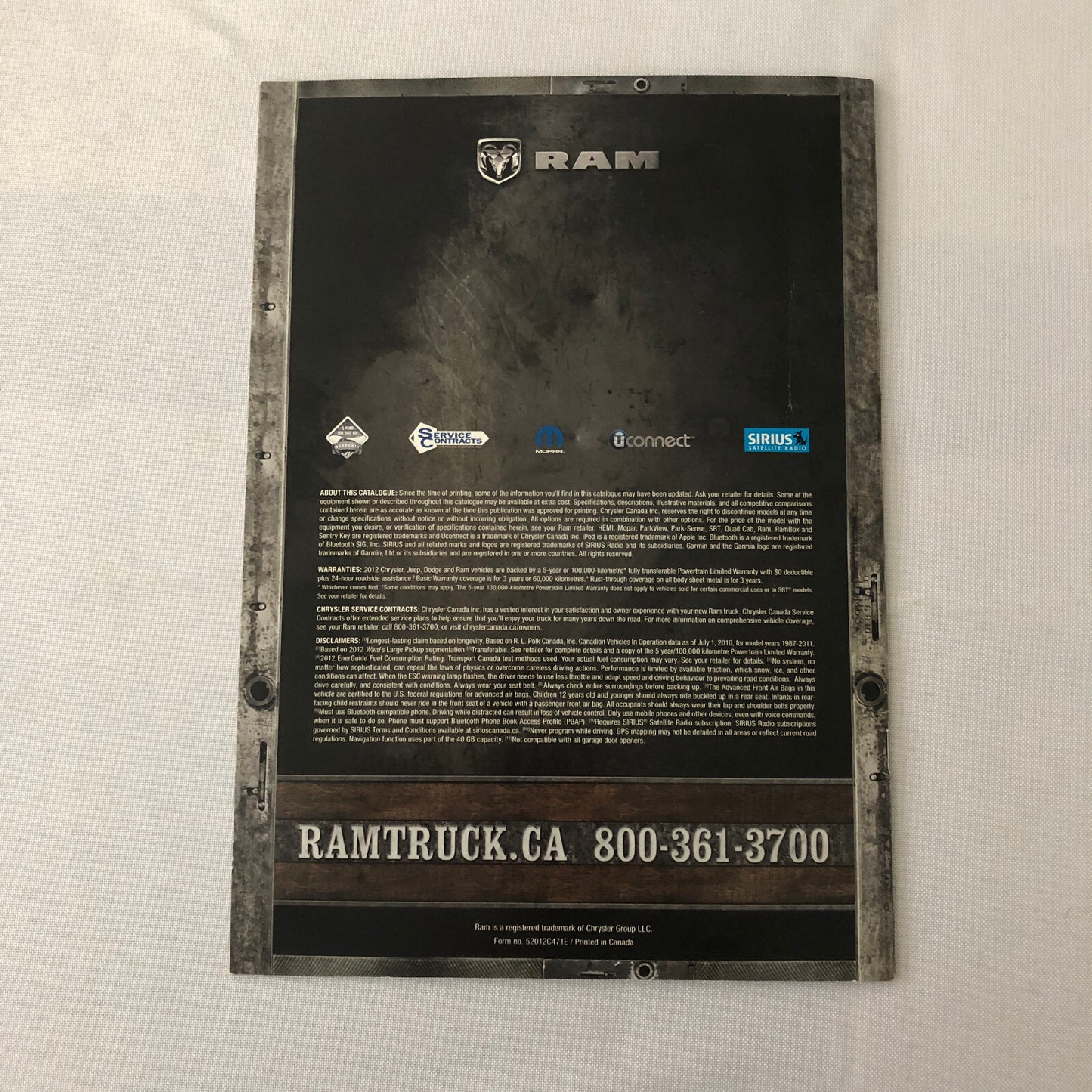 2012 Dodge Ram Pickup Truck Sales Brochure Catalog Big Horn Outdoorsman Laramie