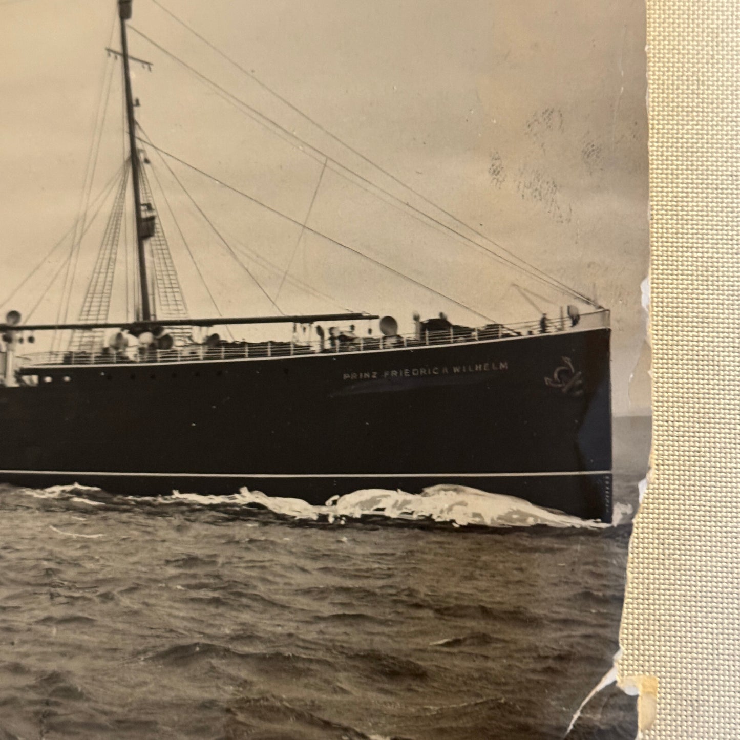 Vintage Ship Boat Photo Photograph Print Canadian Pacific Liner Montlaurier