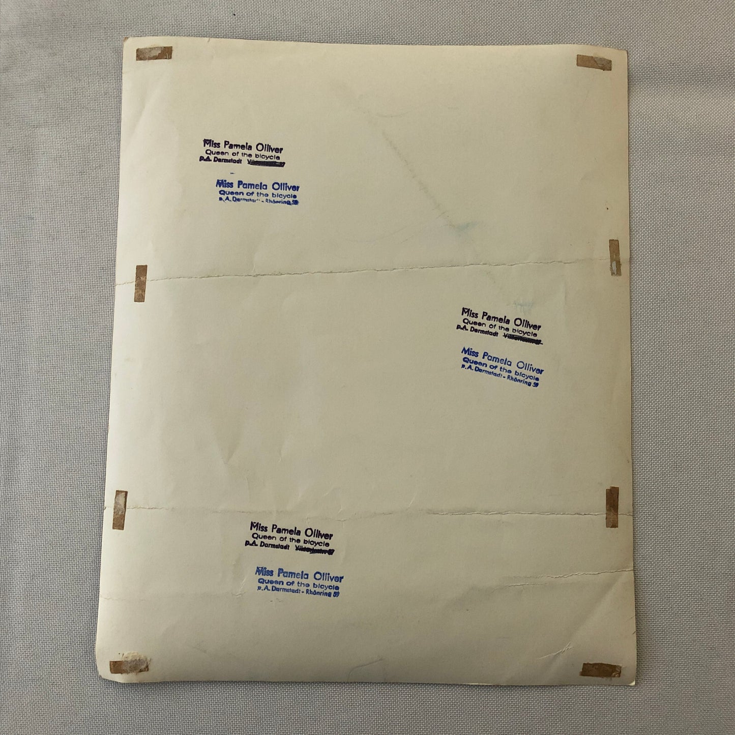 Circus Bicycle Act Performer Photo Photograph Miss Pamela Olliver Vintage