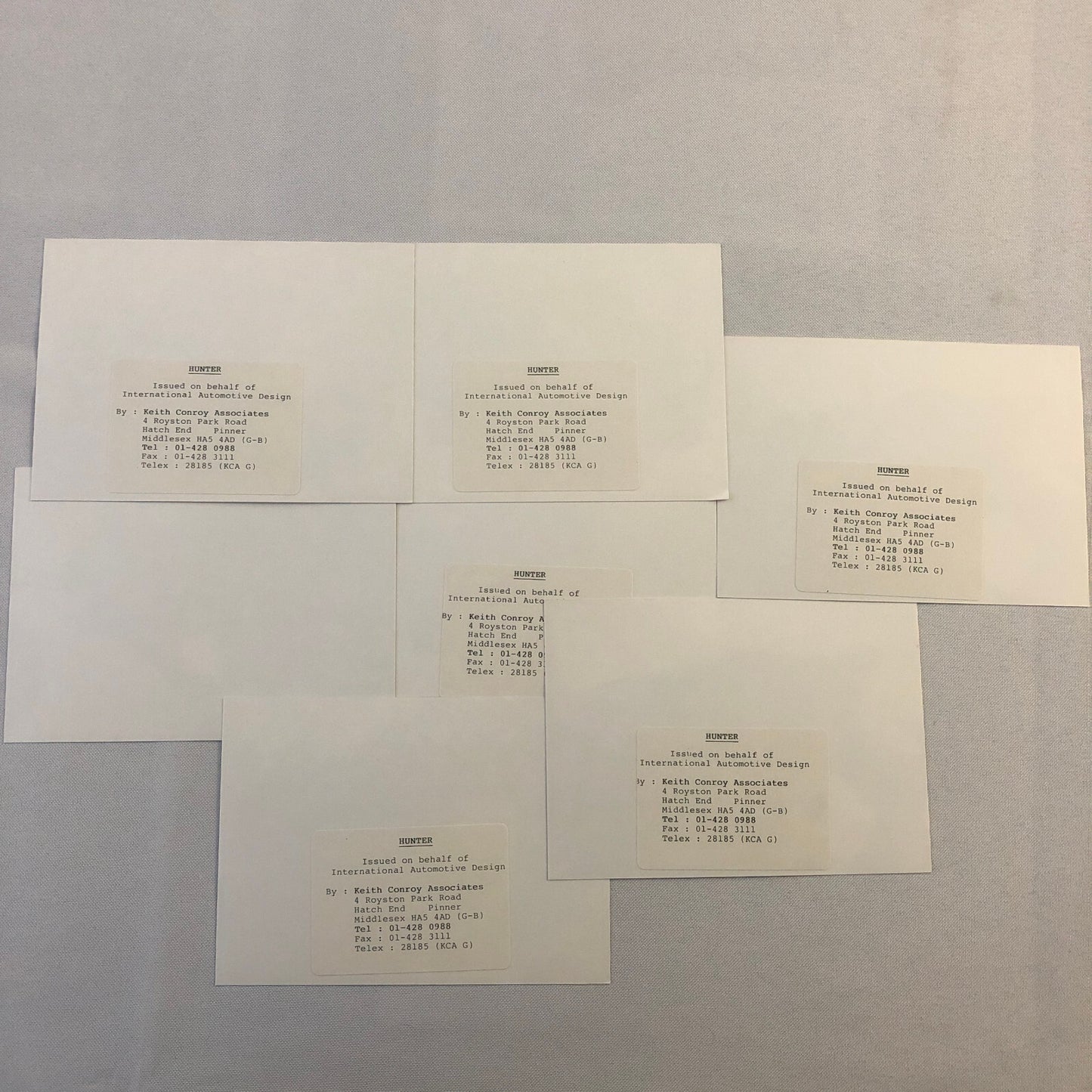 IAD Hunter International Automotive Design Concept Car Photo Photograph Lot of 7