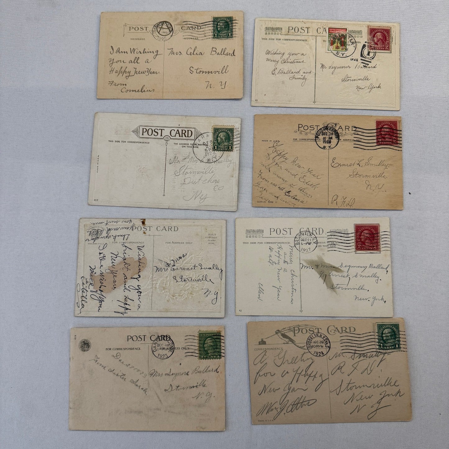 Antique Christmas & New Years Postcard Collection Lot Birds Flowers Xmas 100+