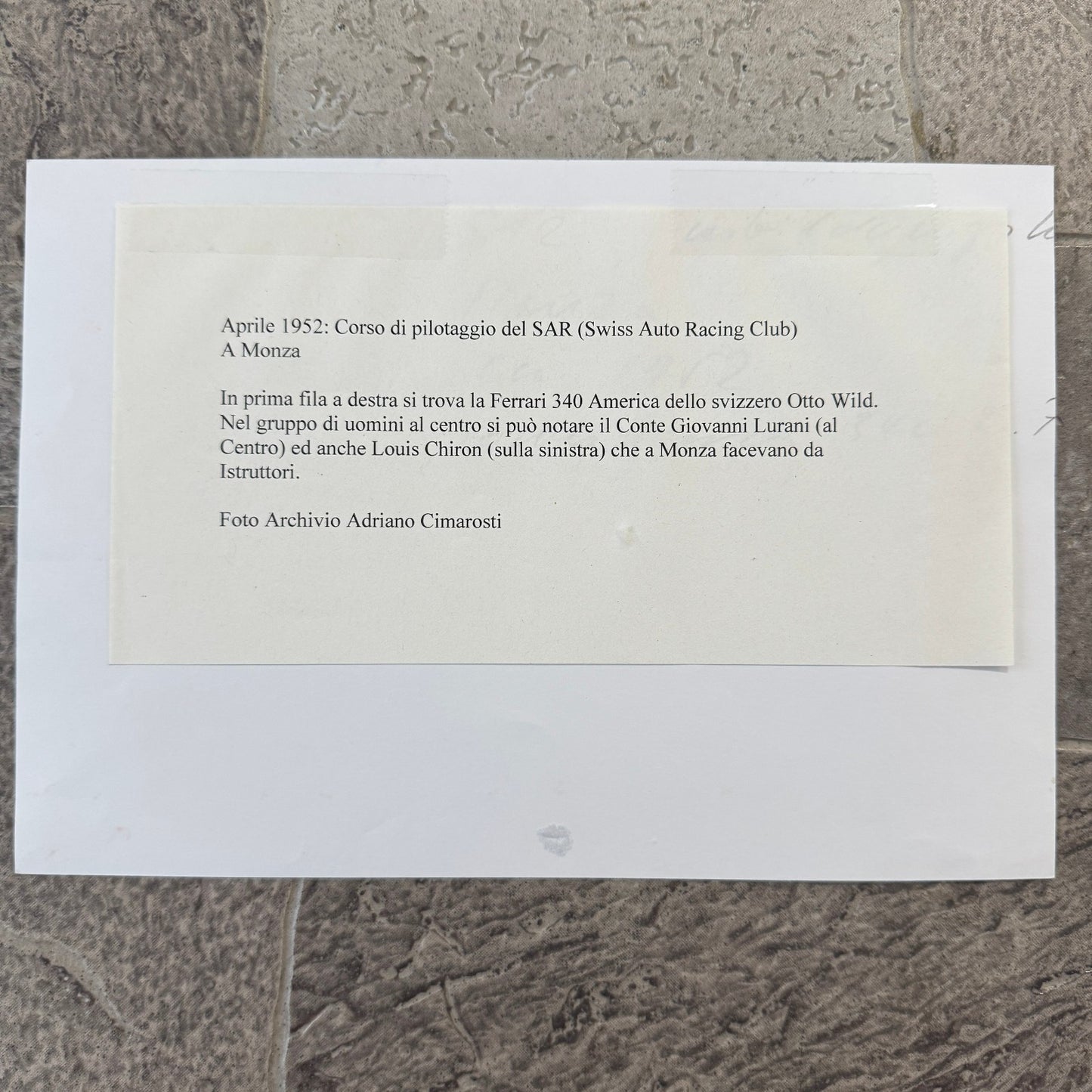 1952 Swiss Car Racing Club at Monza Photo Photograph Jaguar Porsche Modern Print