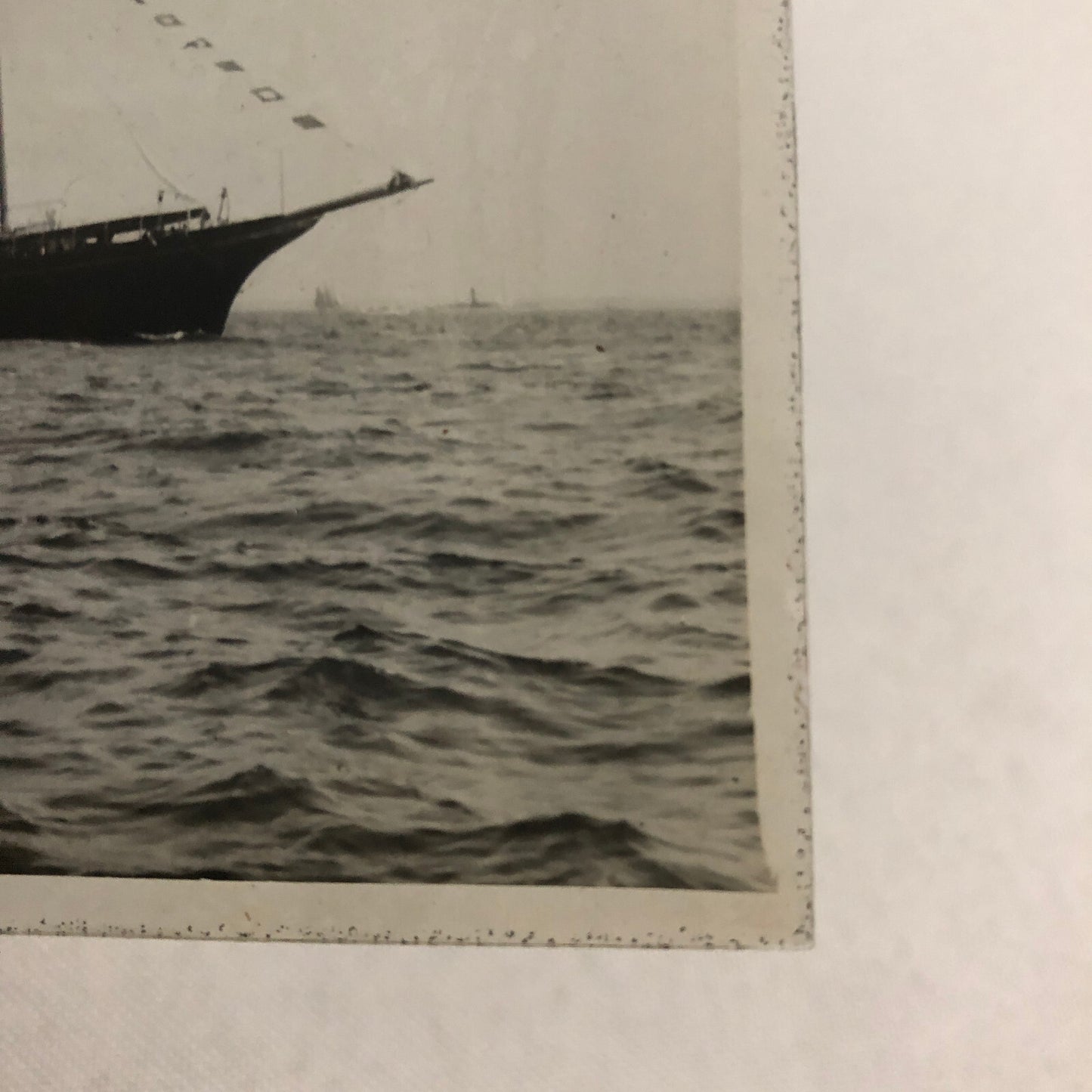 Antique Glass Plate Lantern Slide Image Photo Boat Ship