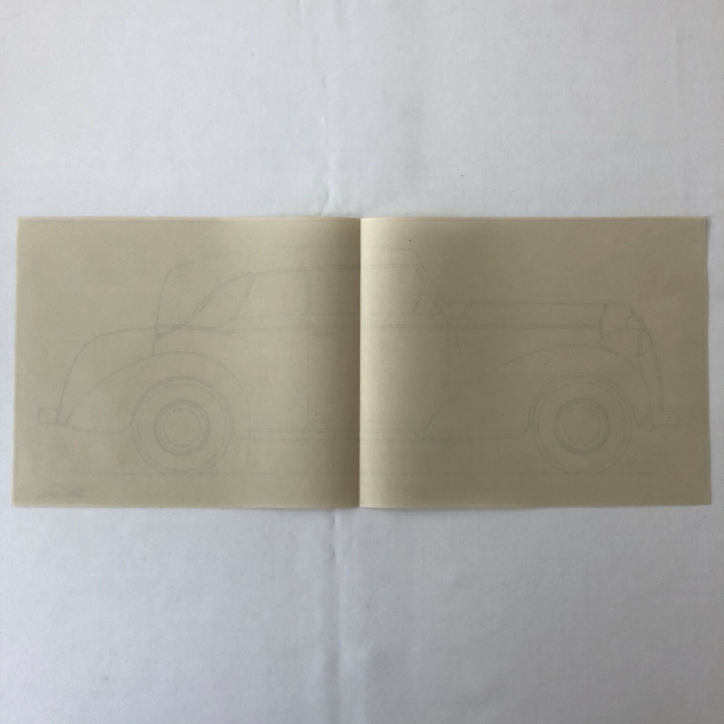 1936 Coachbuilder Car Design Blueprint Rendering Blue Print Coupe Body Style
