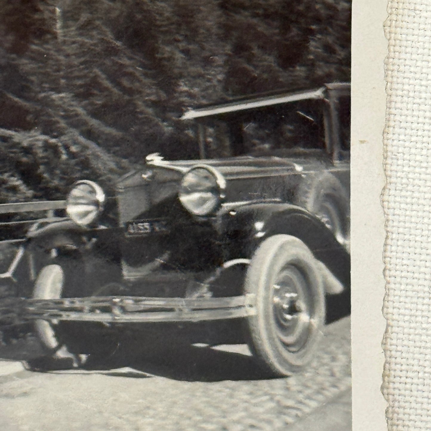 Vintage Photograph Photo Antique Man with Early Car Automobile