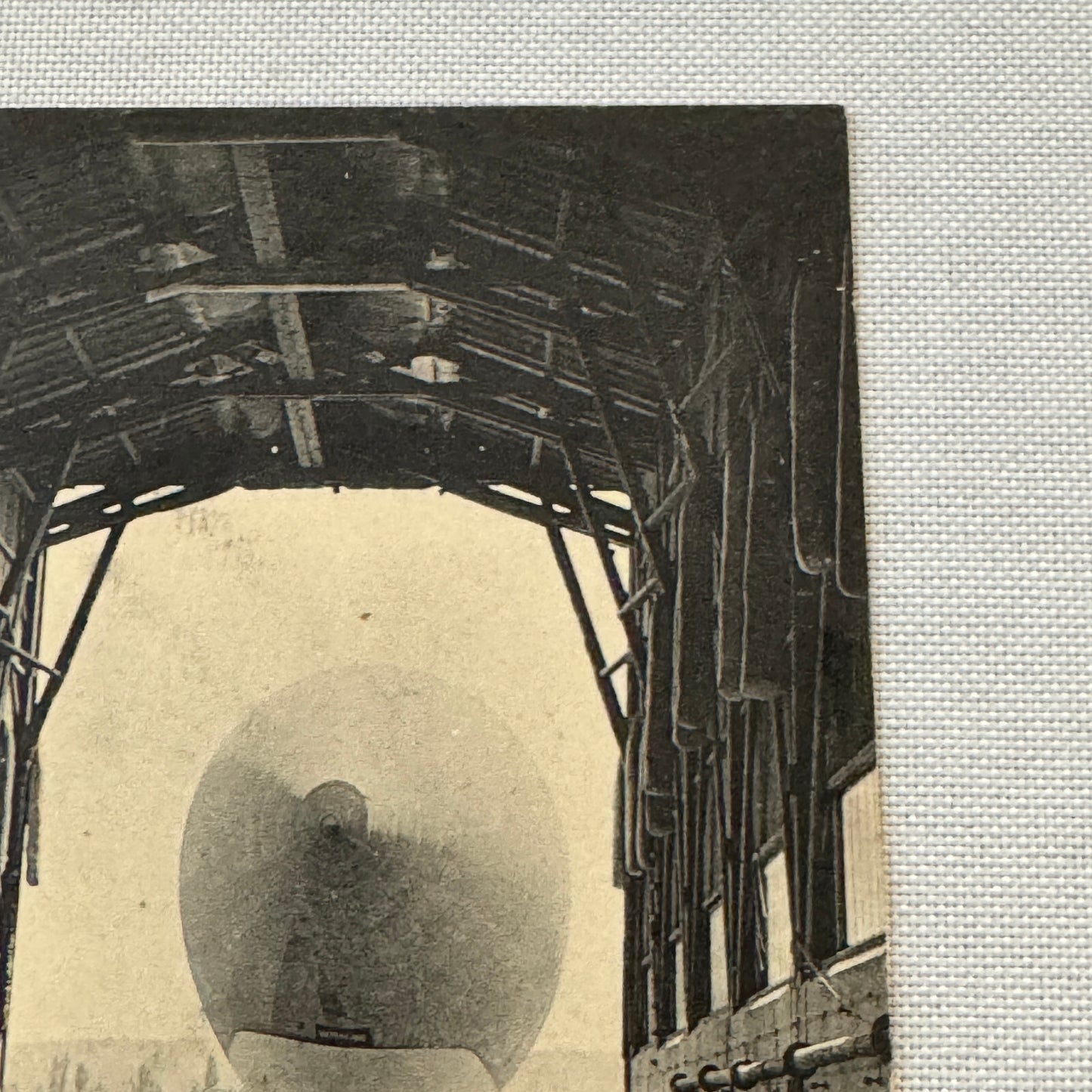 Vintage Zeppelin Airship Dirigible Postcard Post Card French Republique Military