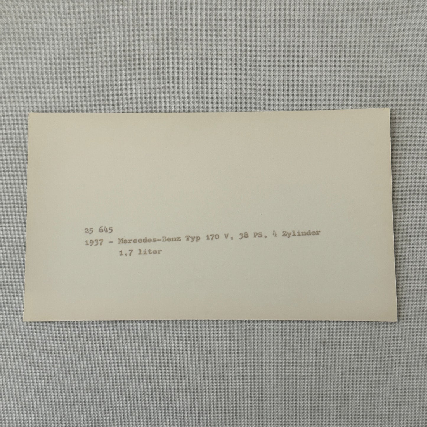 Mercedes Benz Typ 170V Factory Press Photo Photograph Type 170 V