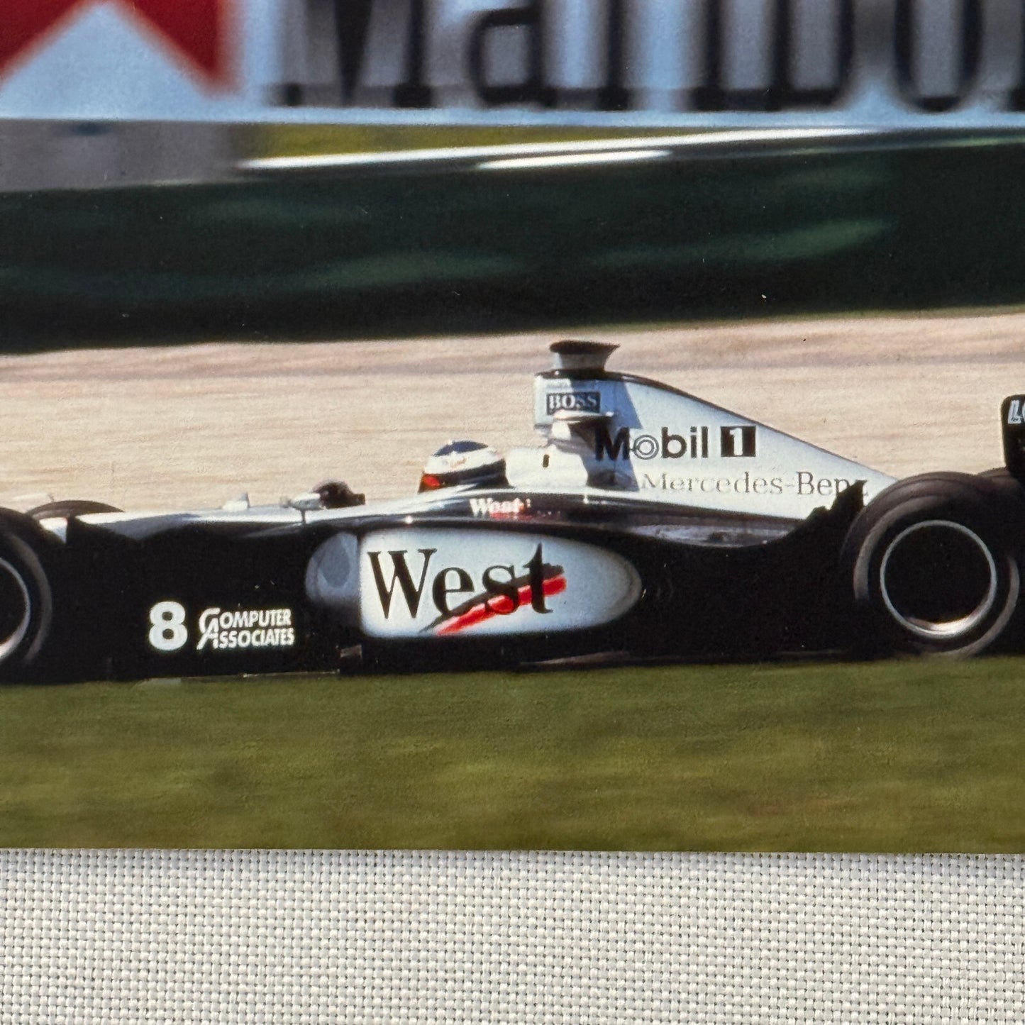 Mika Hakkinen McLaren Mercedes Racing Driver Car Photo Photograph 1998