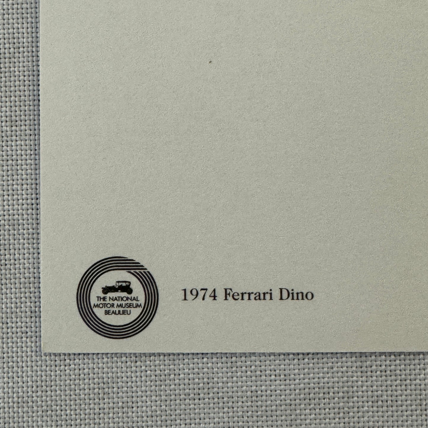 1974 Ferrari Dino Beaulieu National Motor Museum Postcard Post Card