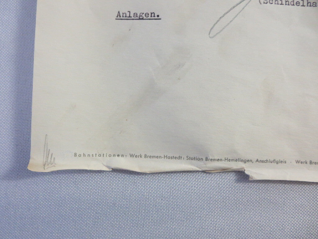 1953 Borgward Letter Letterhead Document - German Text