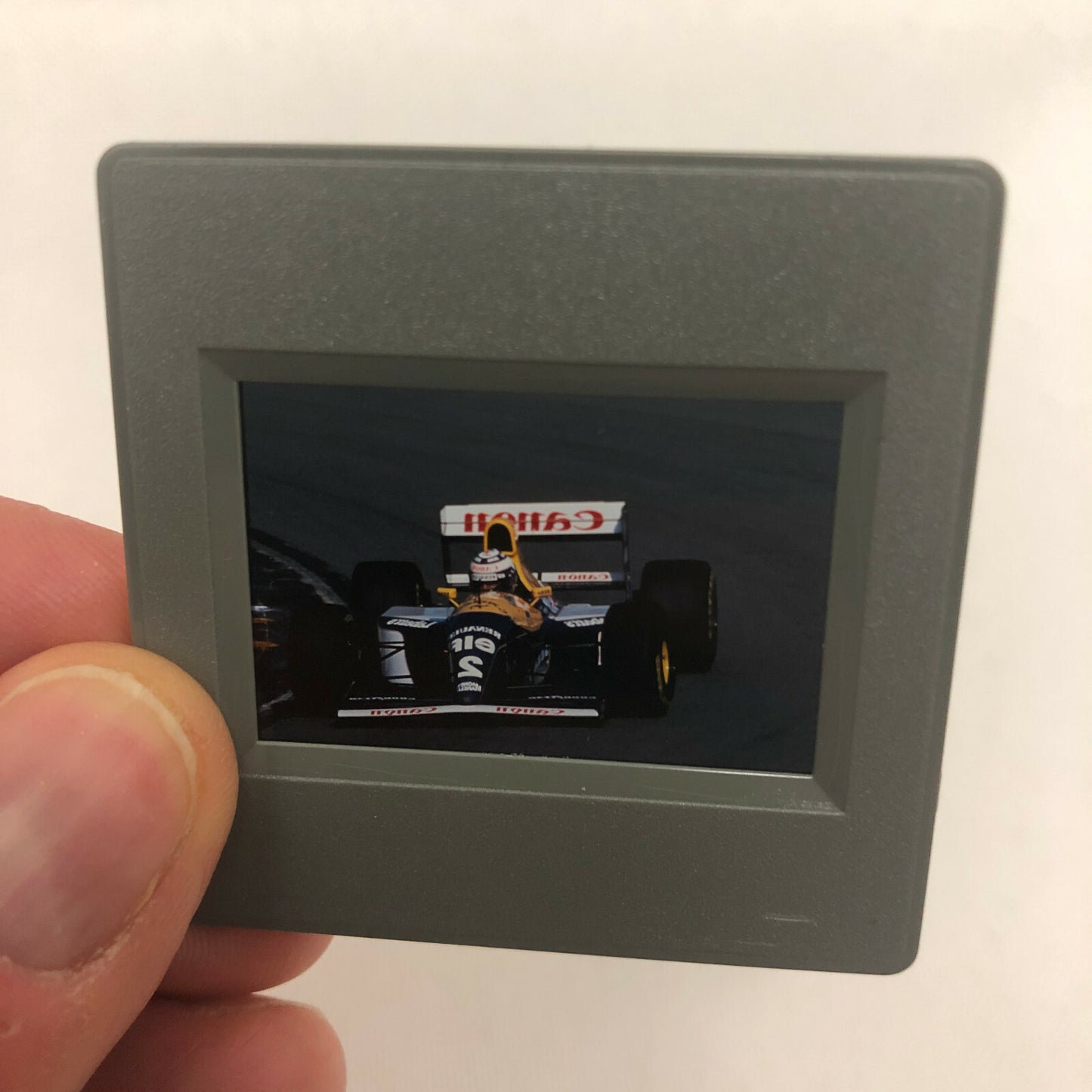 Vintage Formula One F1 Racing 35mm Slide Photo Alain Prost Williams Renault Car