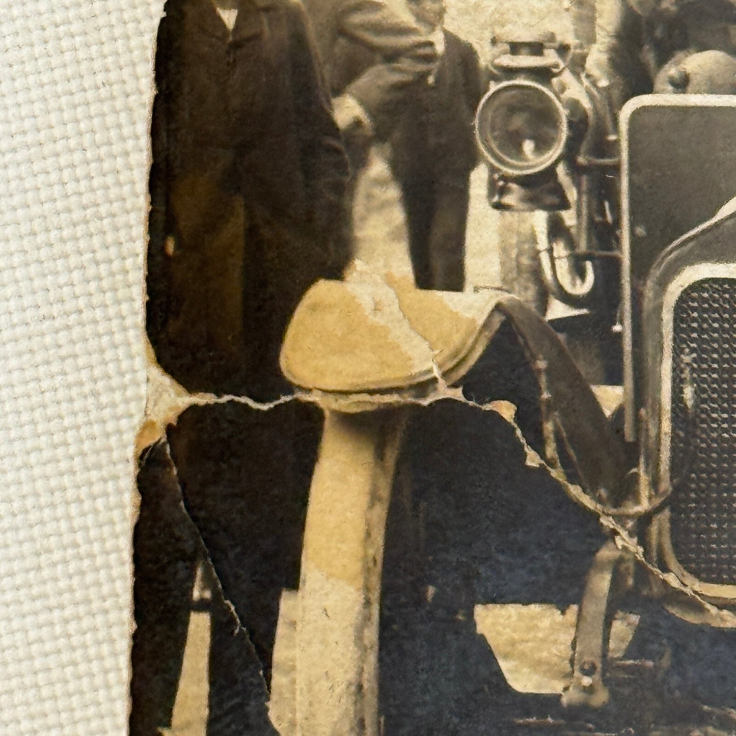 Vintage Photograph Photo Antique Men in Early Automobile Car