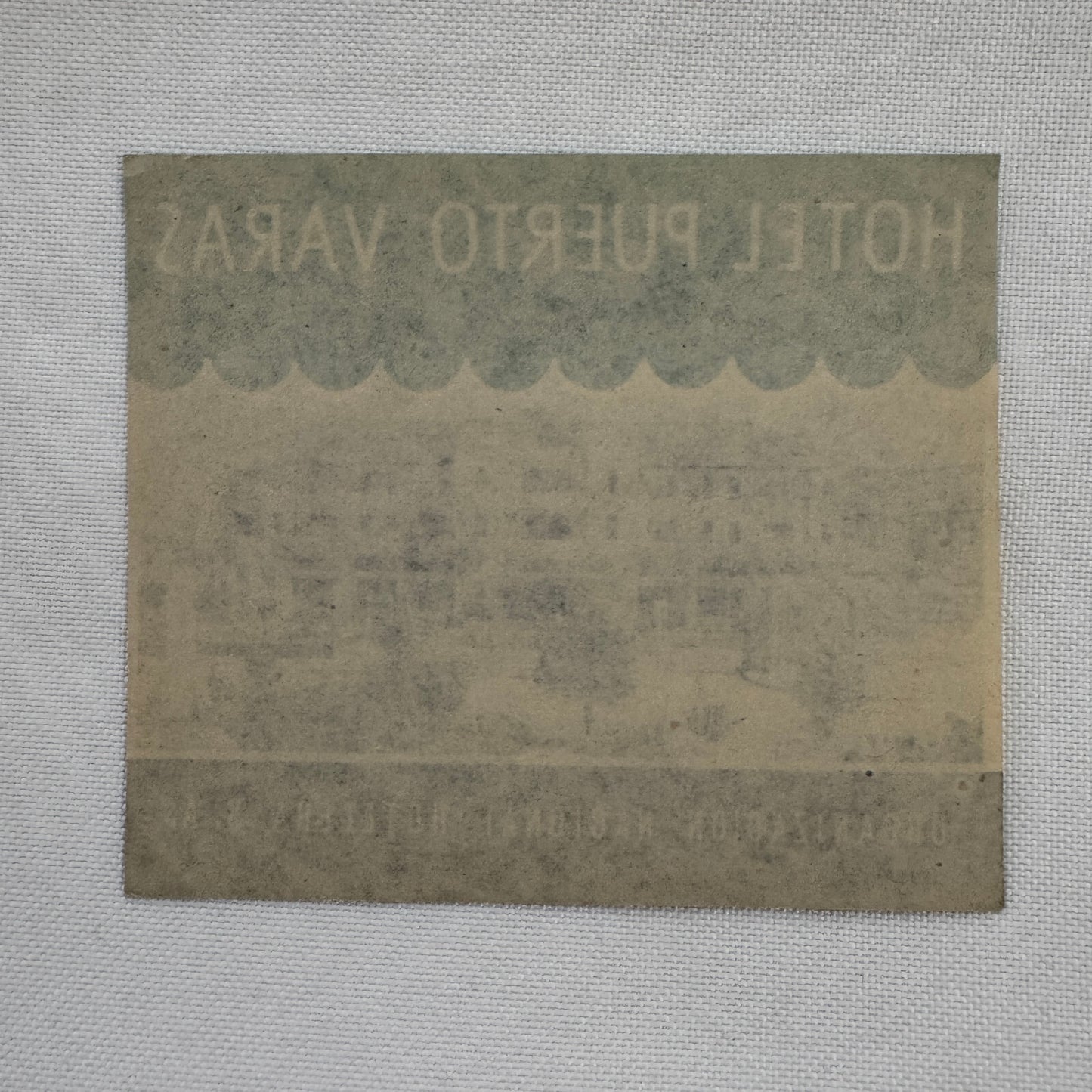 Vintage Travel Luggage Label Hotel Puerto Varas Chile Chilean