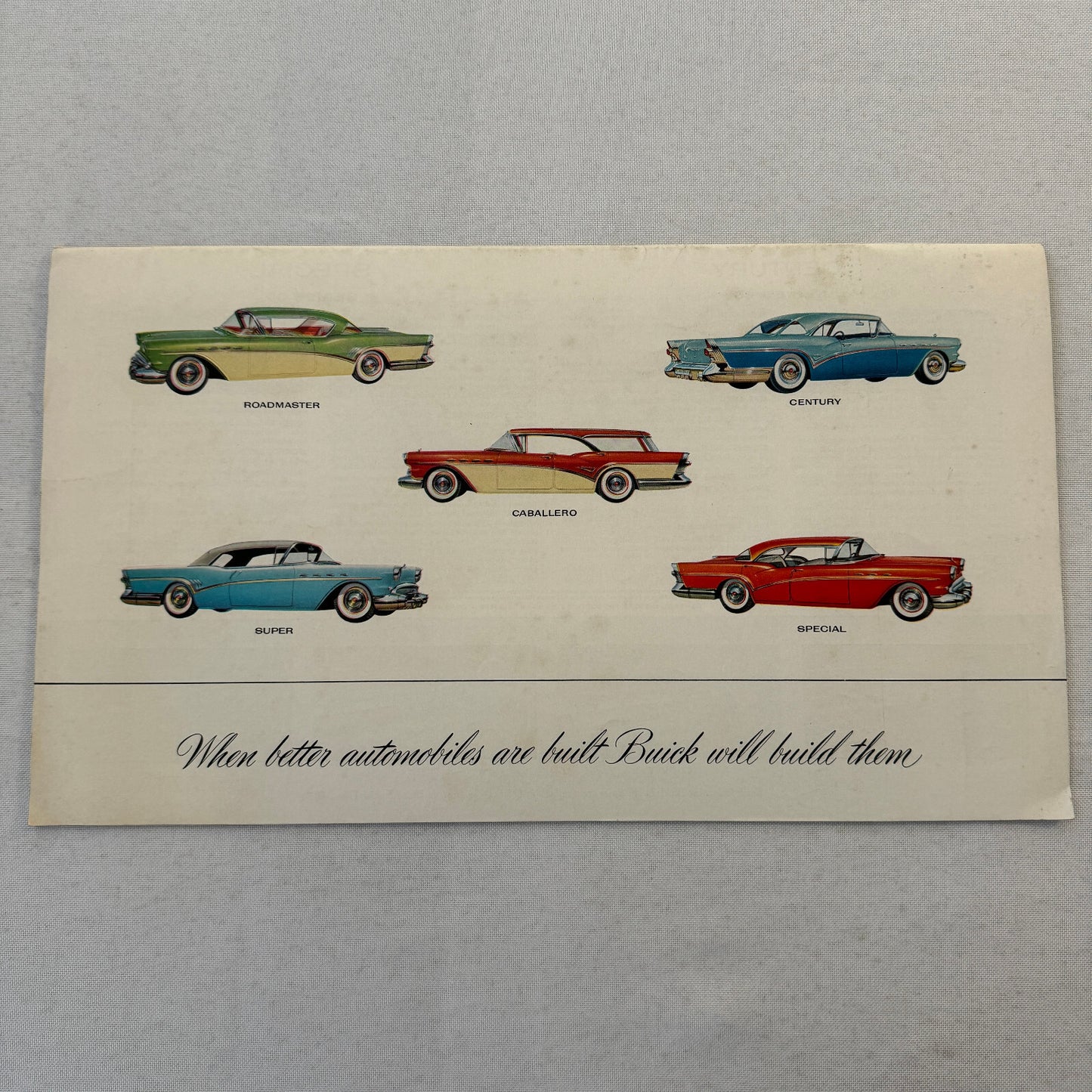 1957 Buick Car Sales Brochure Catalog Roadmaster Super Century Caballero Special