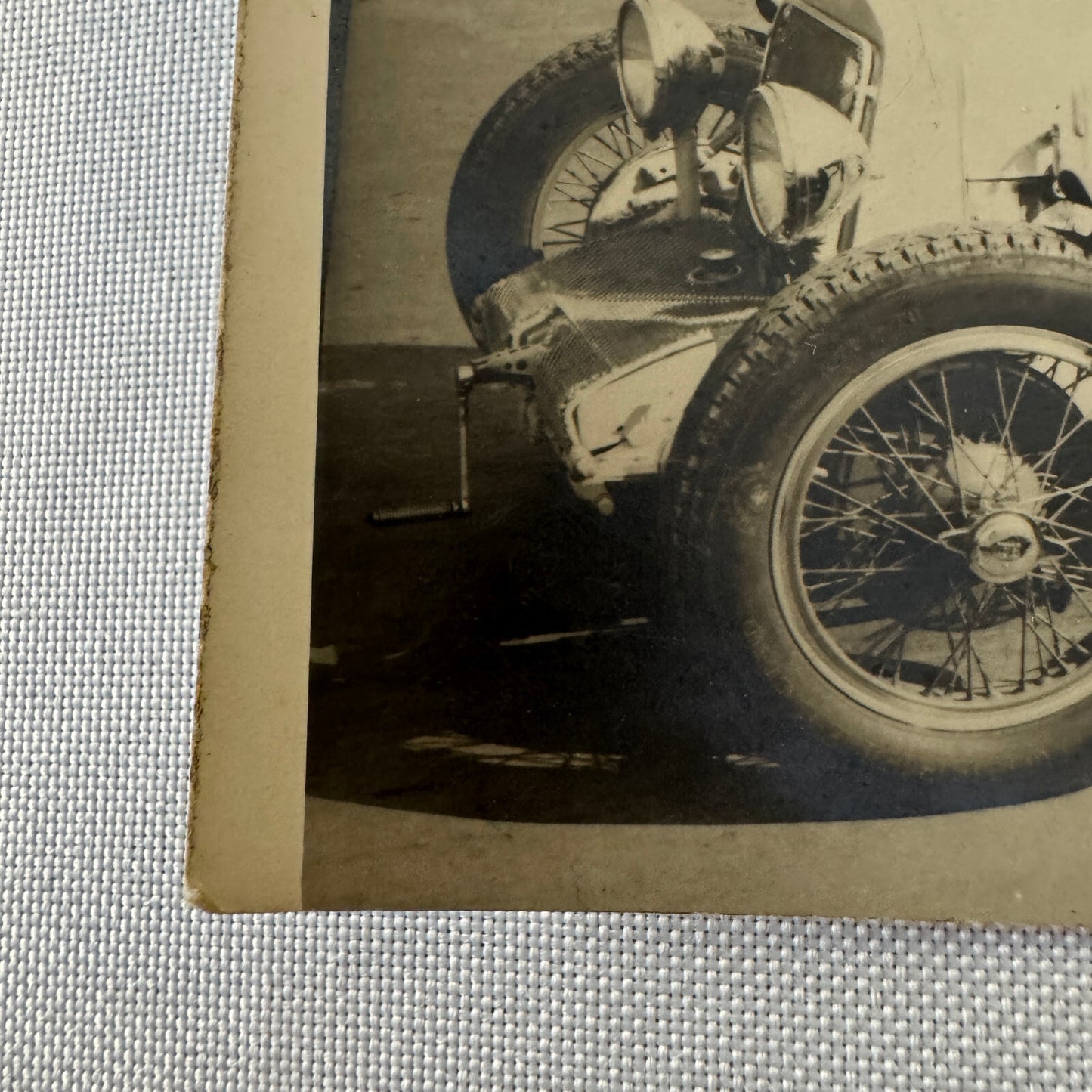 Vintage Italian Automobile Real Photo Postcard Post Card RPPC Men in Car