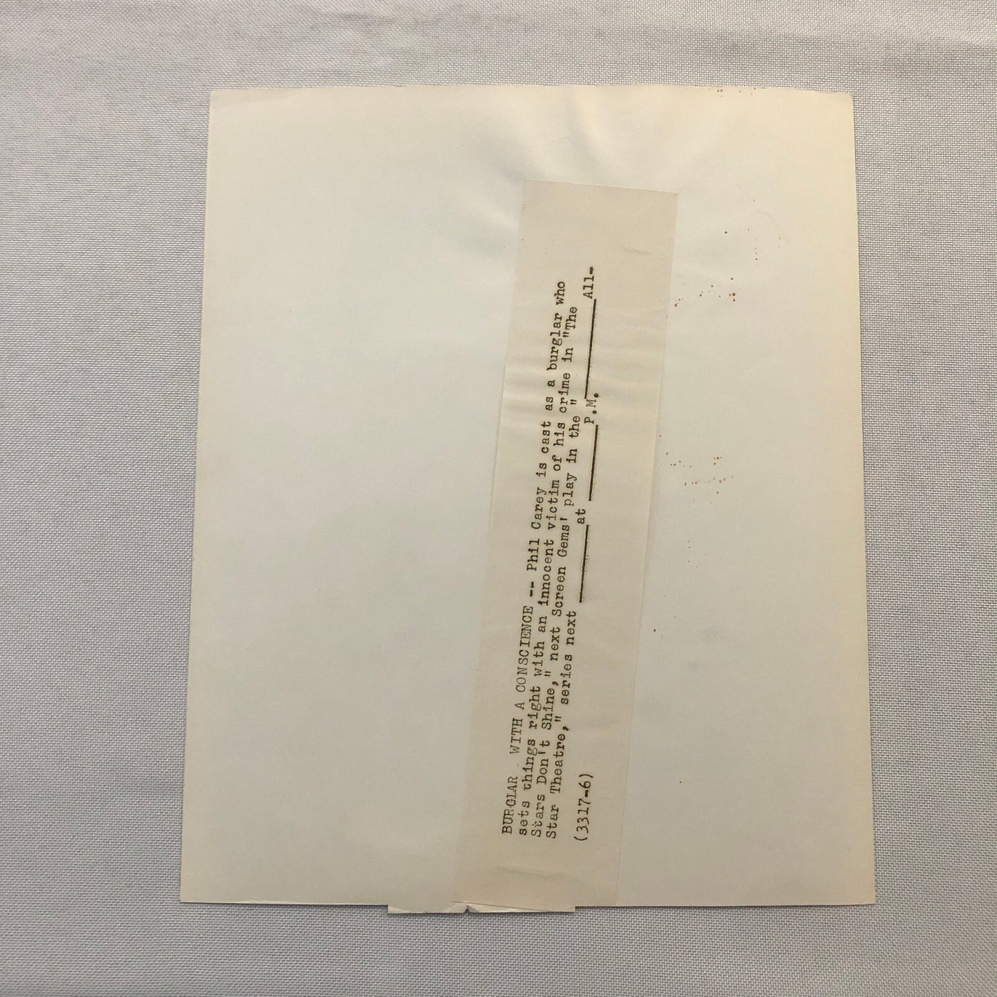 Actor Phil Carey The Stars Don't Shine Movie Film Photo Photograph Print