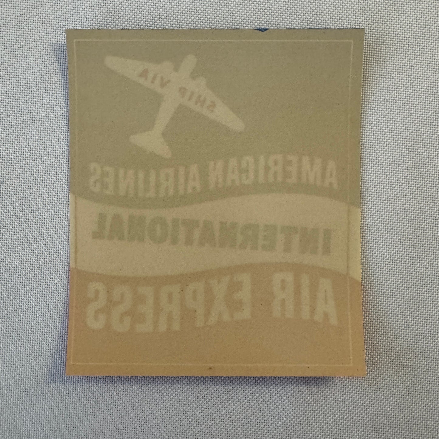 Vintage American Airlines International Air Express Shipping Luggage Label
