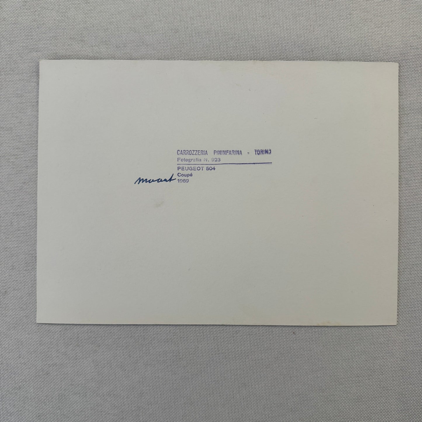 1969 Peugeot 504 Coupe Carrozzeria Pininfarina Factory Press Photograph Photo