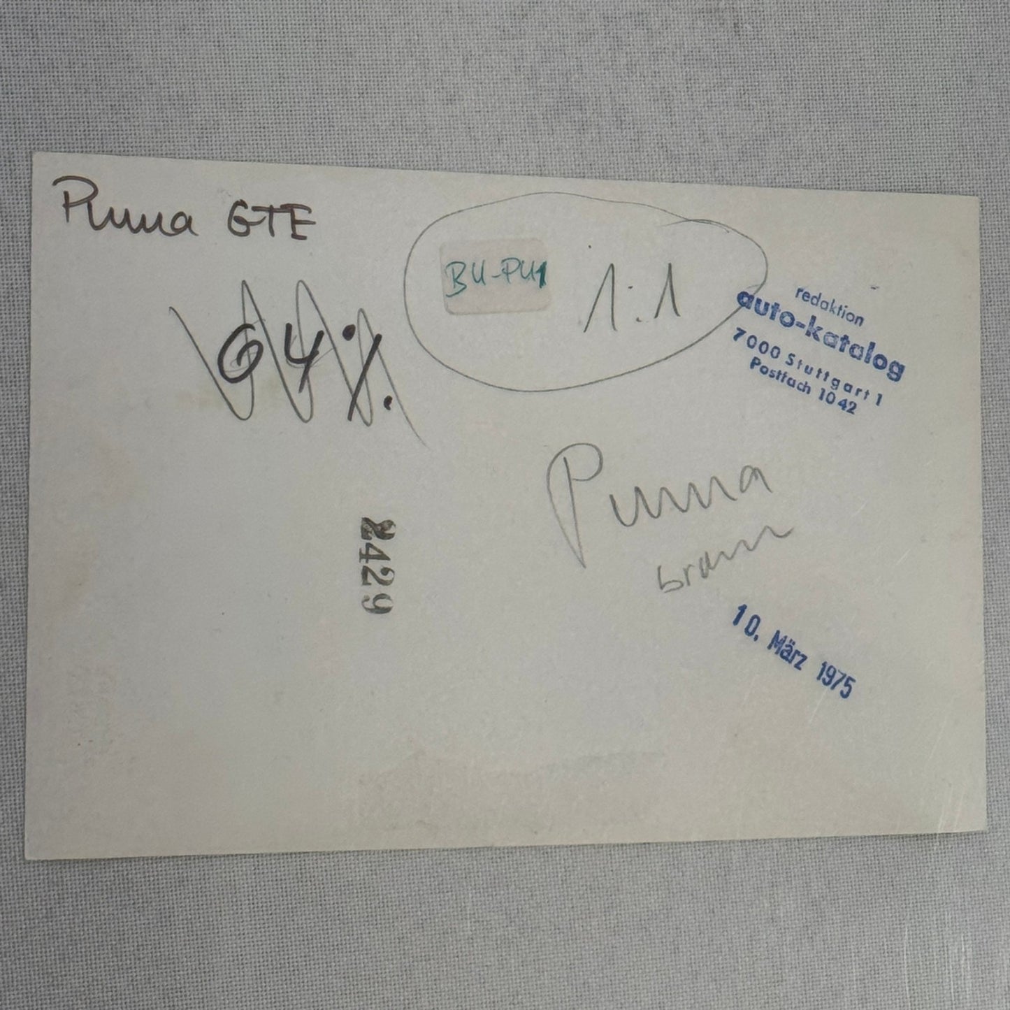 Puma GTE Kit Car Photo Photograph Print Volkswagen Based 1975