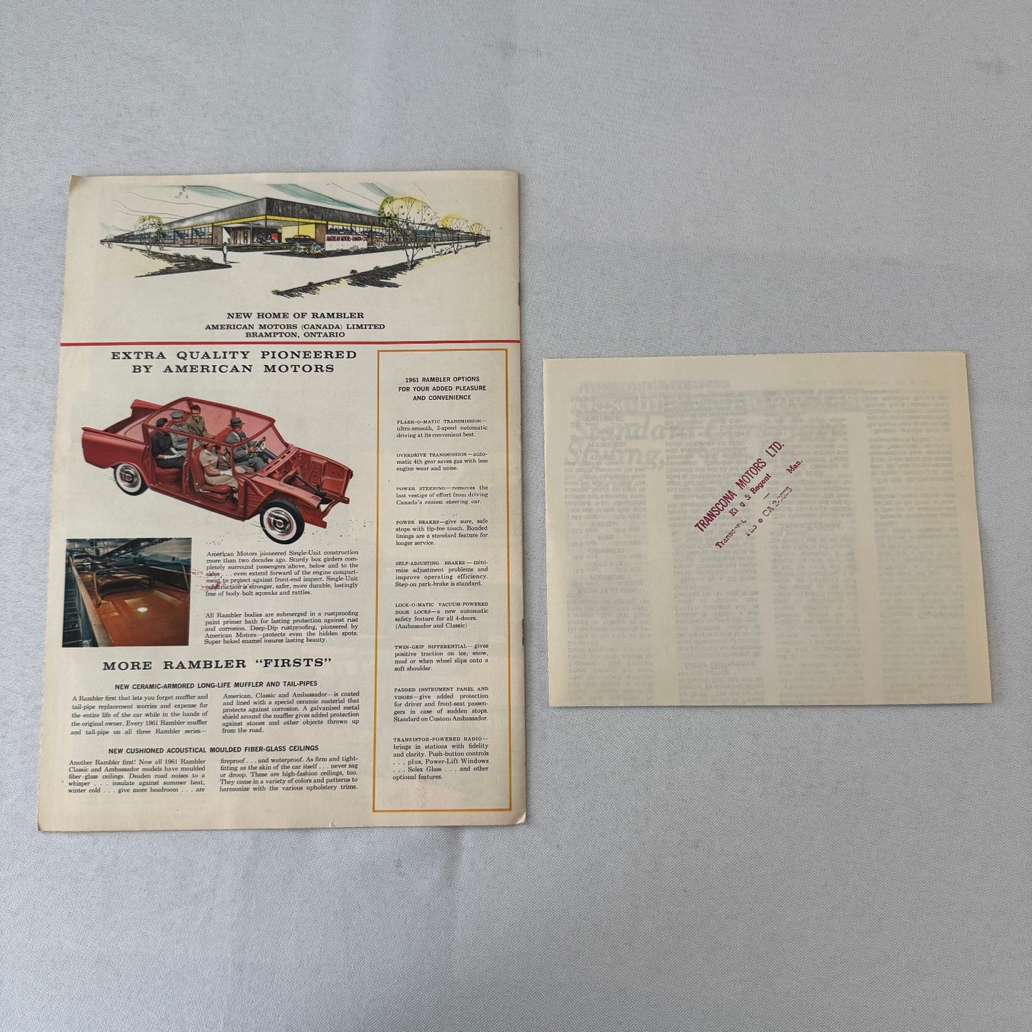 1961 Rambler Car Sales Brochure Catalog American Classic Ambassador V8 Canadian