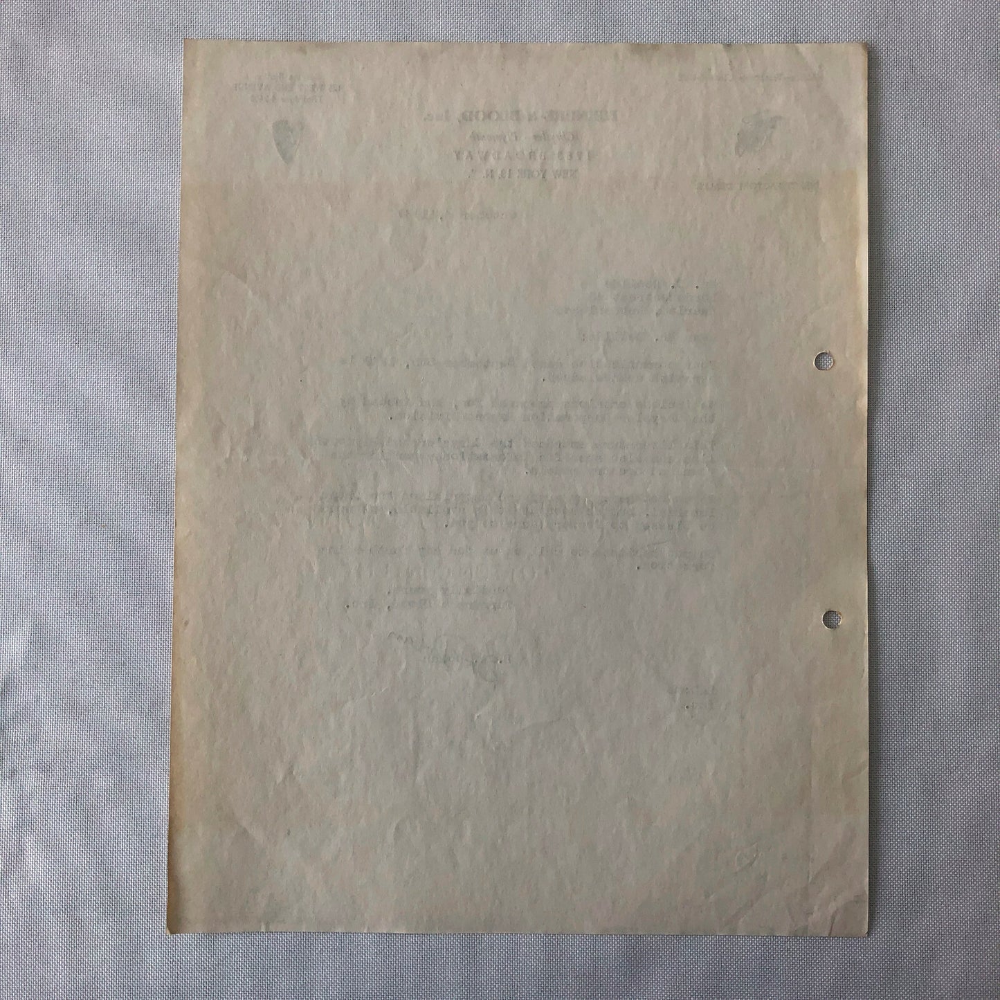 1949 Chrysler Plymouth Dealership Letter Turnure & Blood New York Letterhead