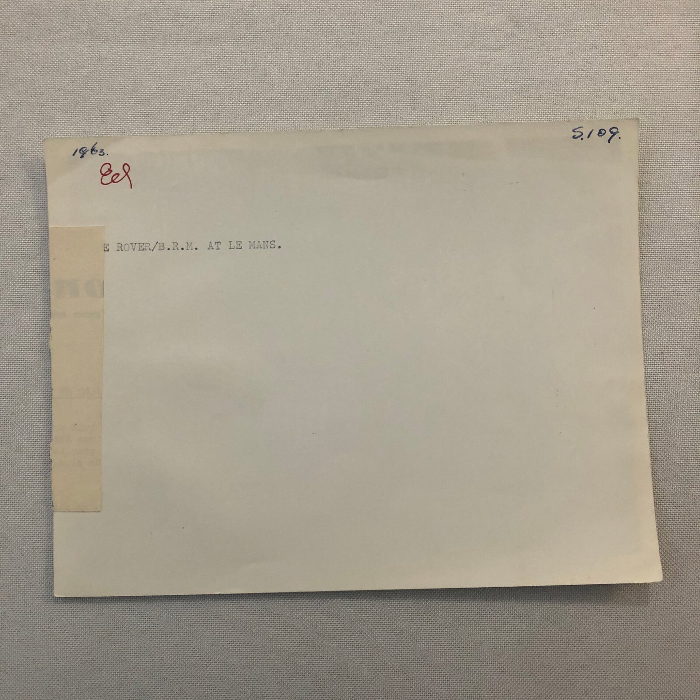 1963 Rover BRM at LeMans Racing Photo Photograph Print Vintage