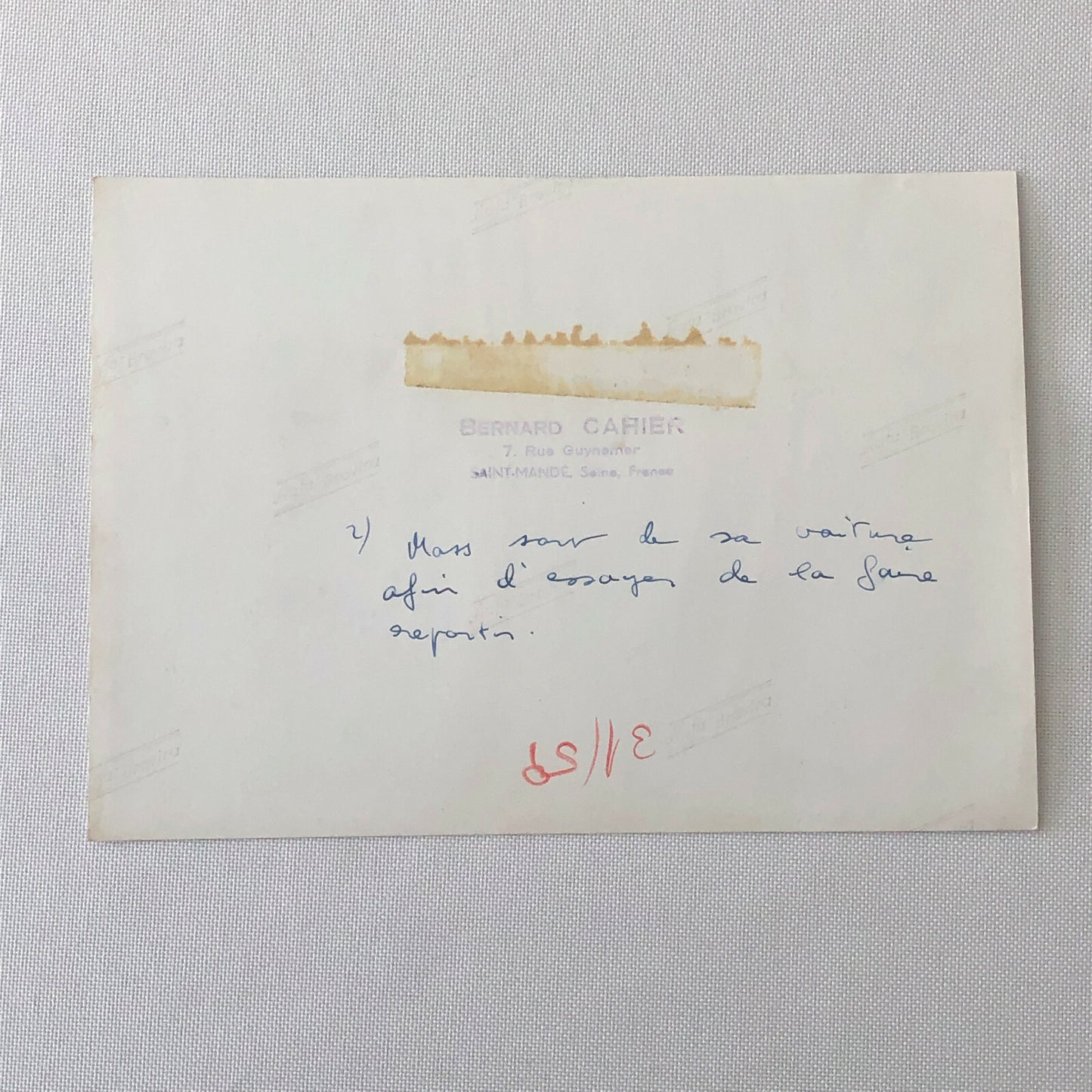 Vintage Stirling Moss Grand Prix Racing Photo Photograph Bernard CAHIER