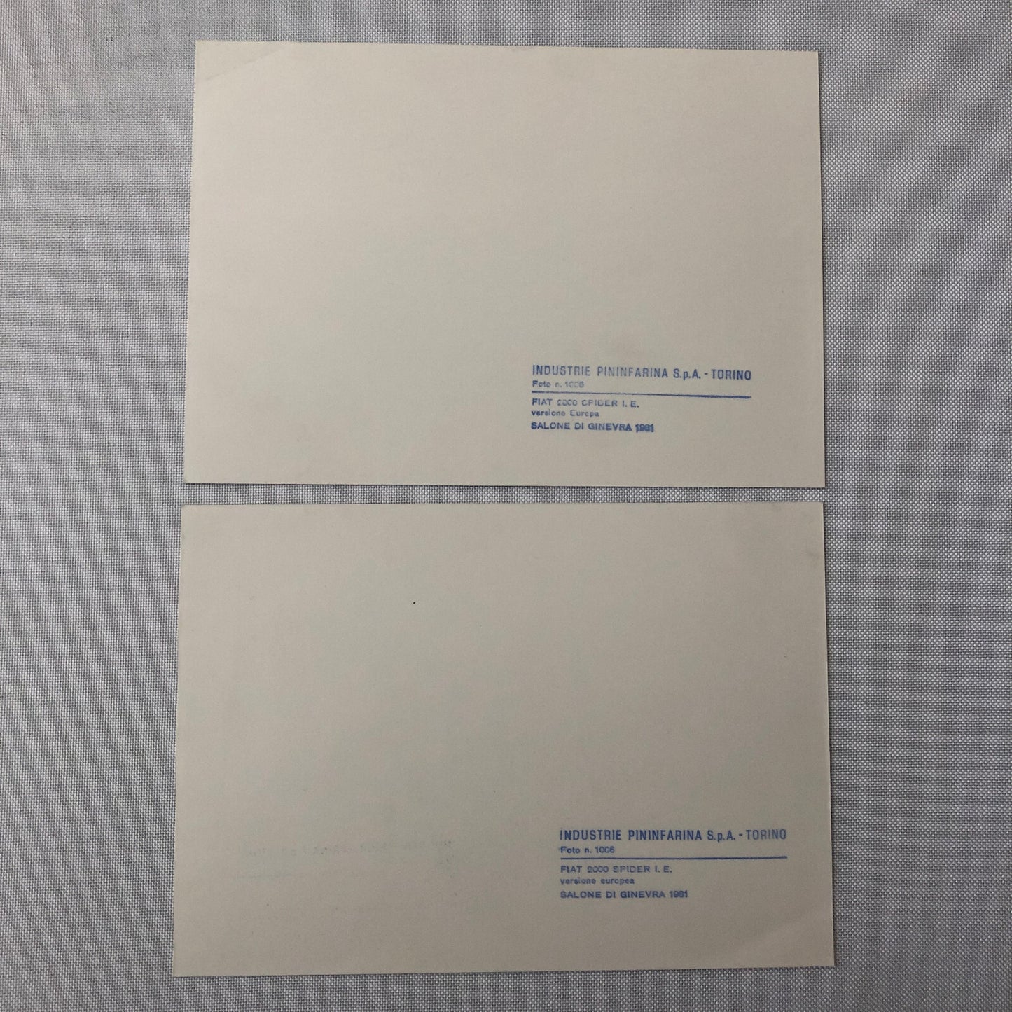 Fiat 2000 Spider Pininfarina Photo Photograph Lot of 2