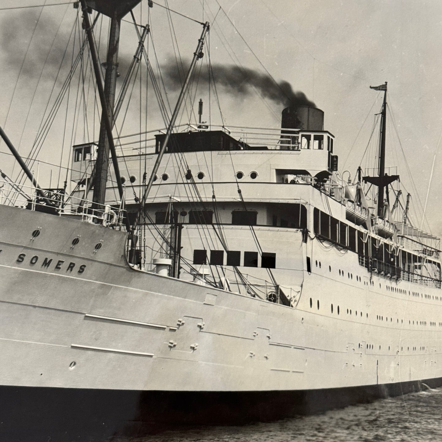 Vintage Ship Boat Photo Photograph Print RMS Lady Somers Montreal Maiden Voyage