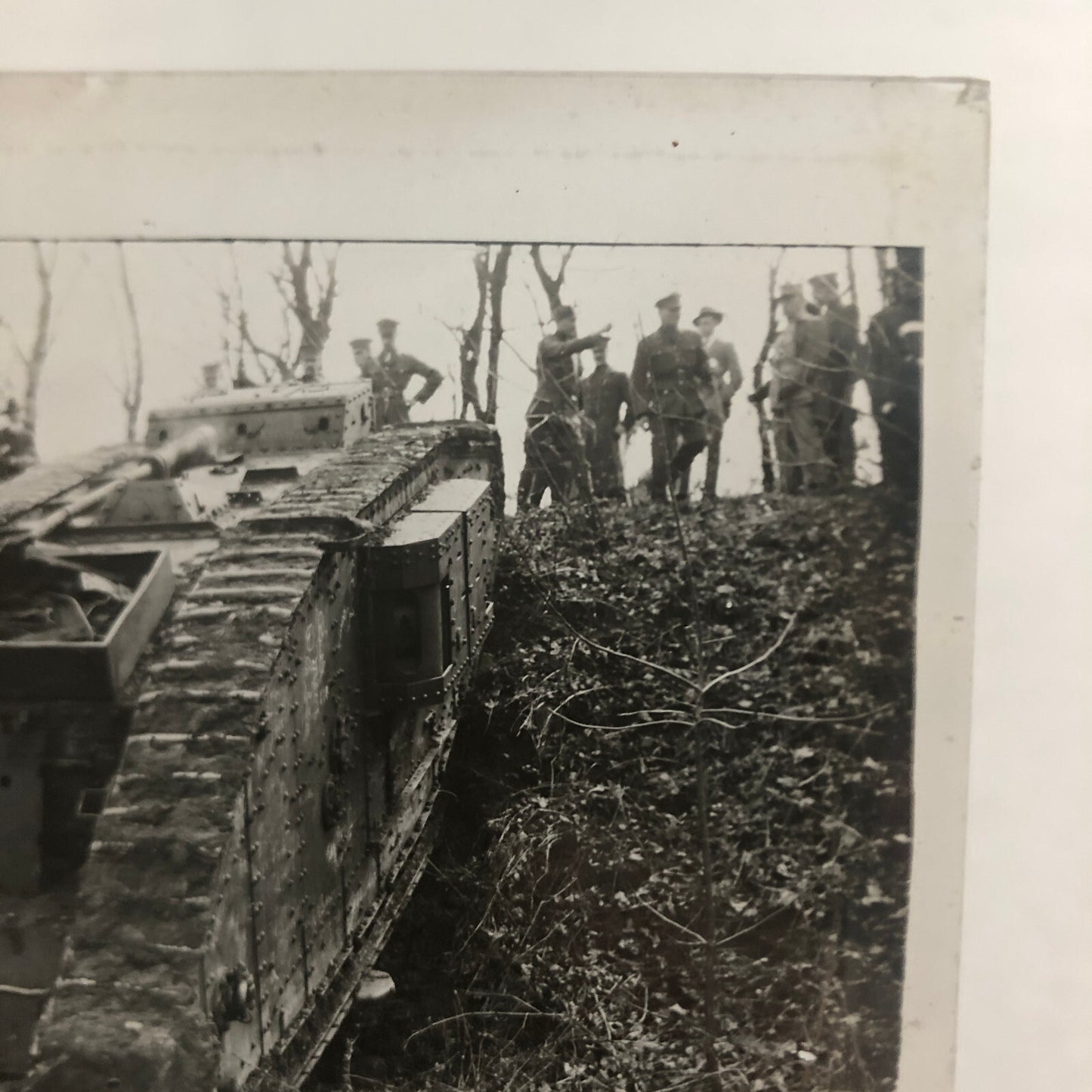 Early Military Tank WW1 World War 1 Glass Plate Lantern Slide