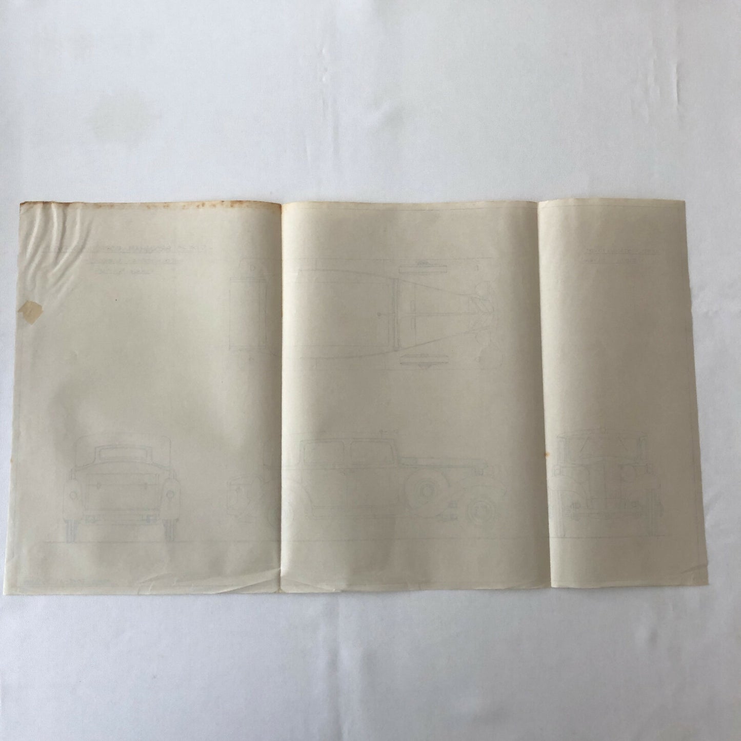 1931 Coachbuilder Car Design Blueprint Rendering Blue Print Brougham Sedan Body