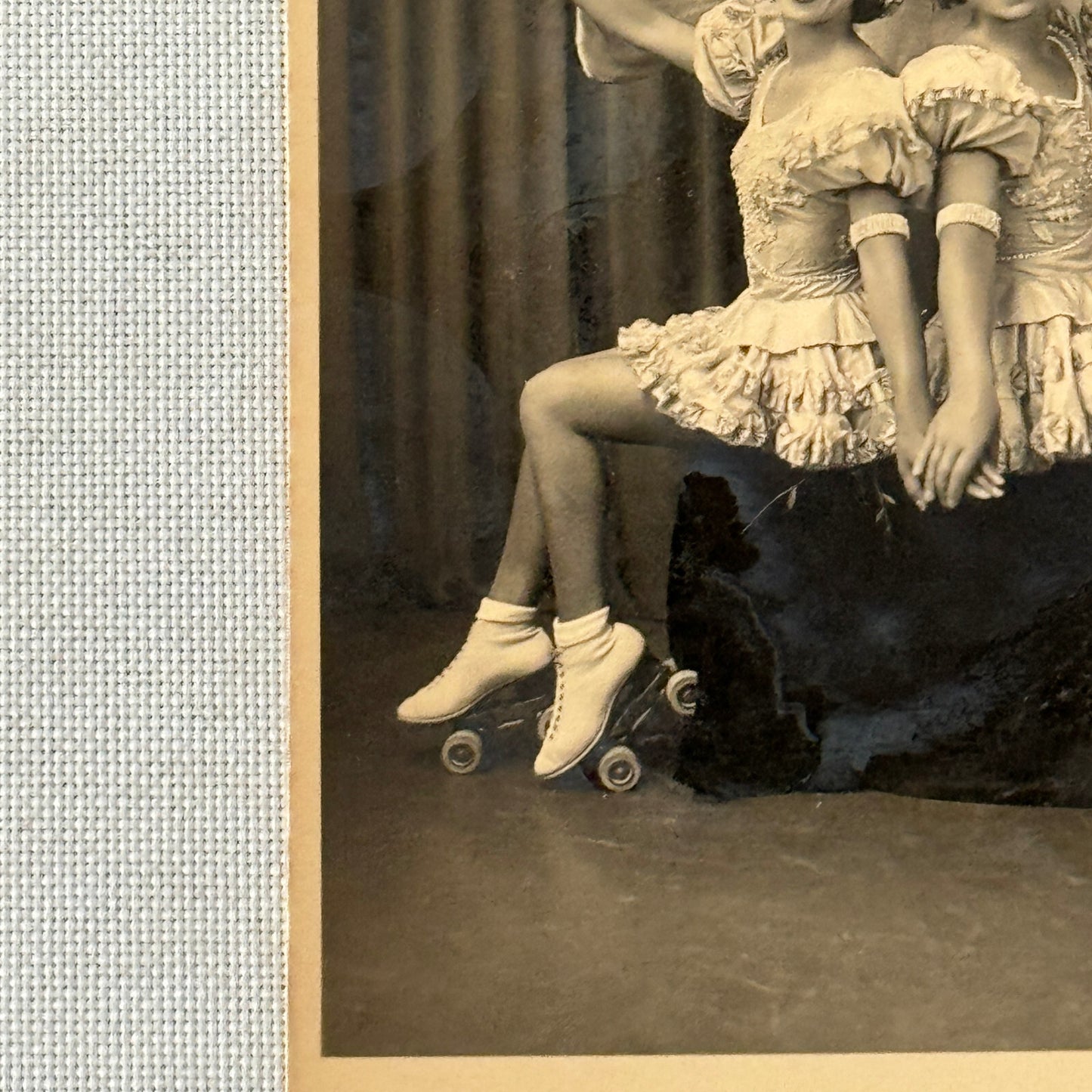 Vintage Circus Rollerskating Roller Skate Act Real Photo Postcard Post Card RPPC