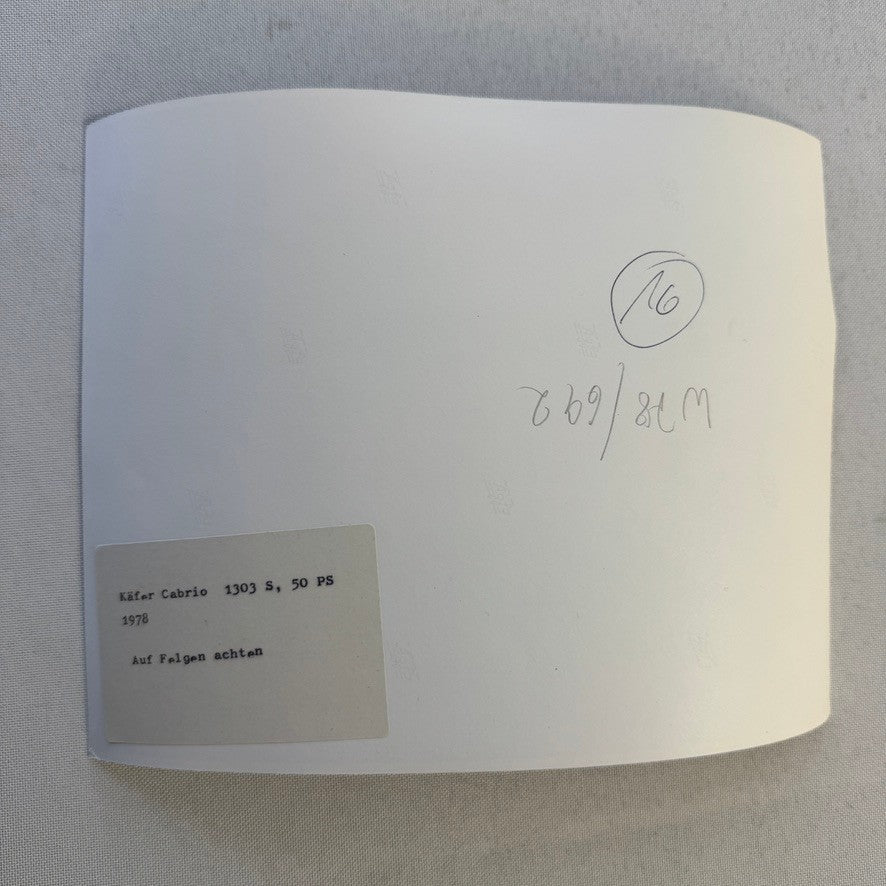 Vintage Volkswagen Beetle Convertible VW Bug Car Photo Photograph Cabriolet 1978