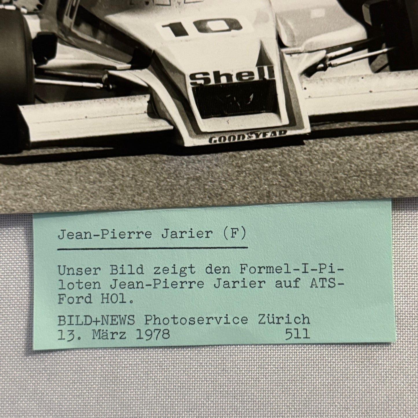 Jean Pierre Jarier 1978 Racing Press Photo Photograph Motorsport Vintage Print