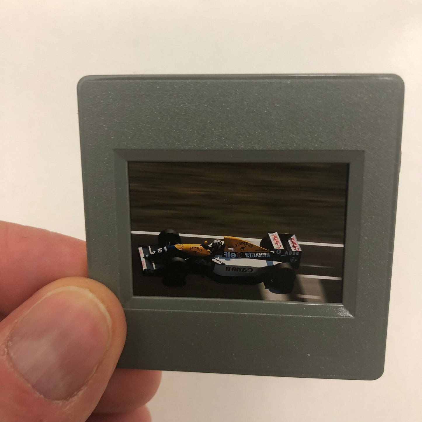 Vintage Formula One F1 35mm Racing Slide Damon Hill Renault ELF Racing Car