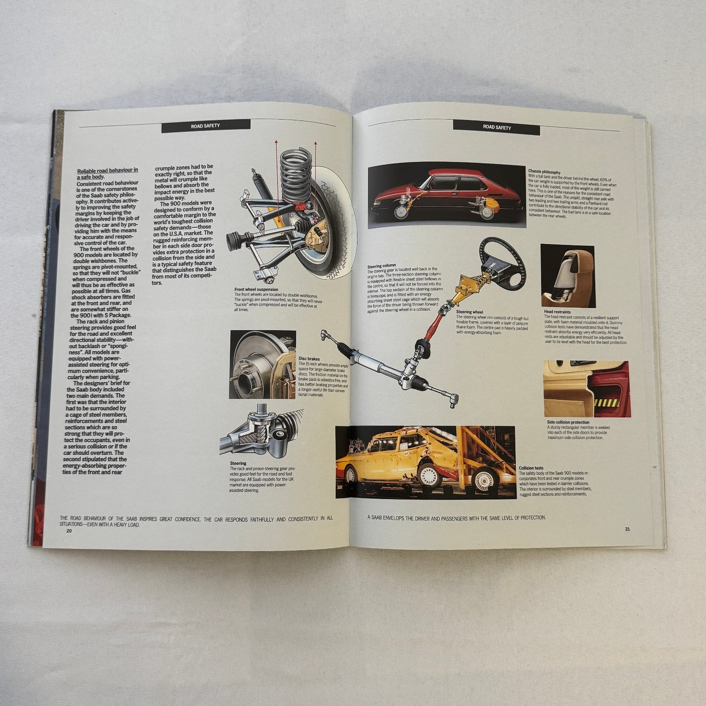Vintage Saab 900 900i Car Sales Brochure Catalog Saab 1986 1987
