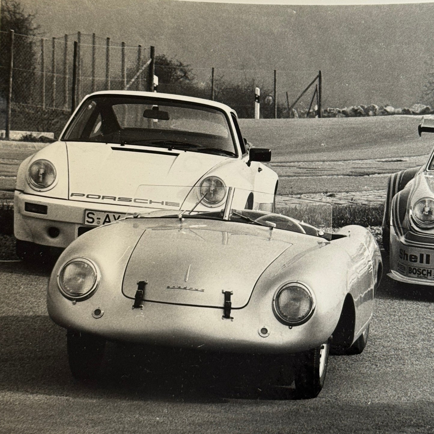 Vintage Porsche Racing Car Factory Photo Photograph Print