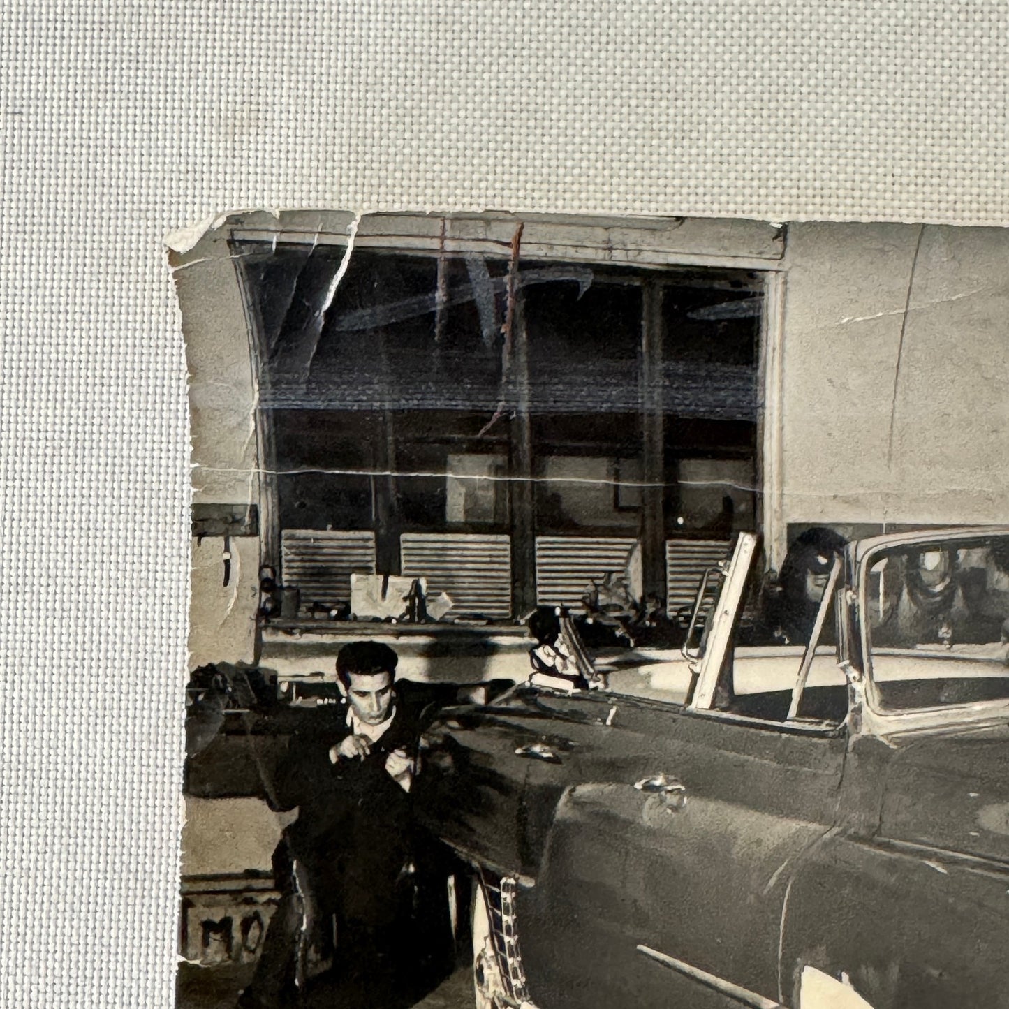 Cadillac Repair Shop Italian Press Photo Photograph Print Vintage Car Automobile